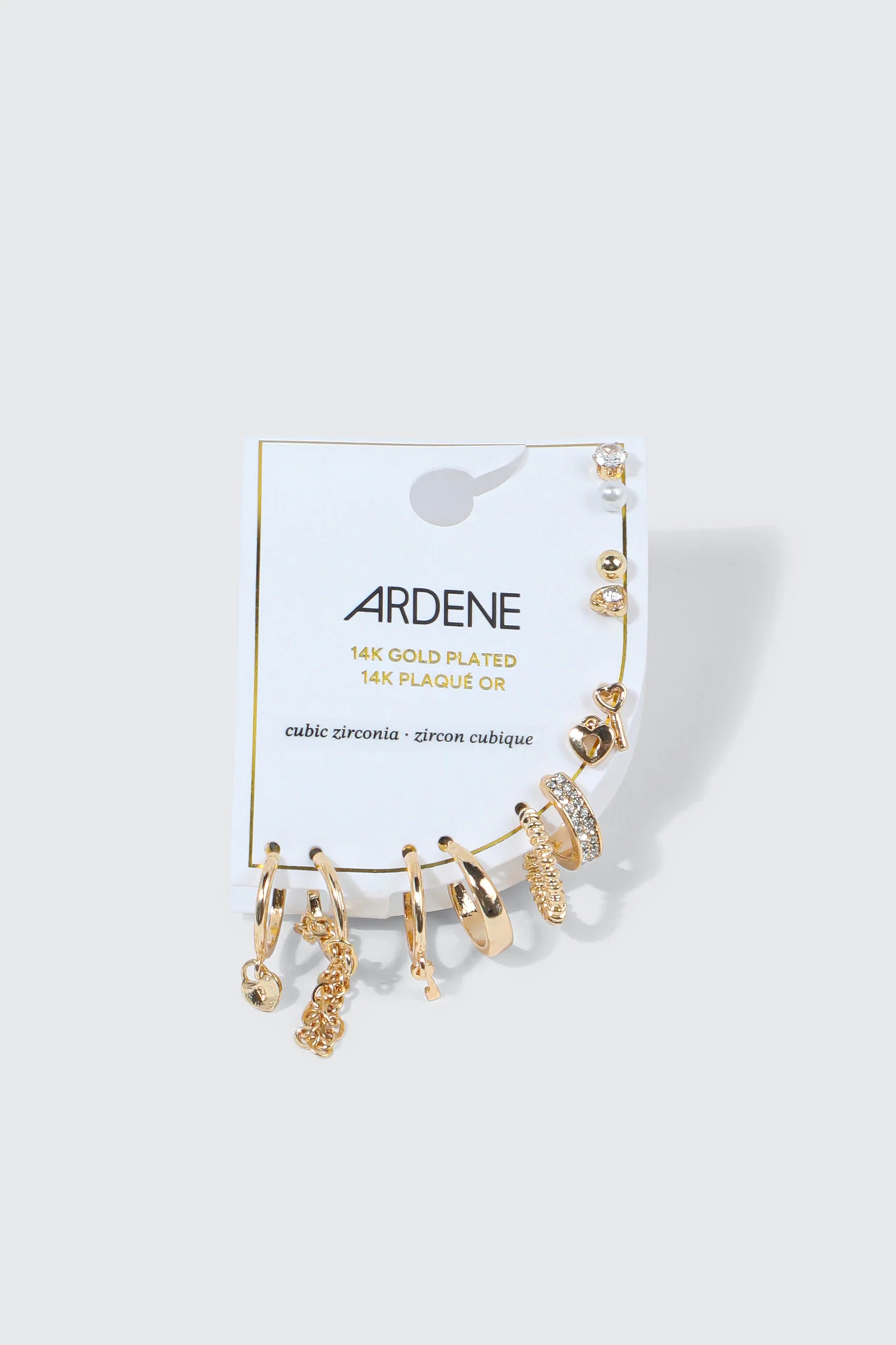 12-Pack 14K Gold Plated Mix Earrings