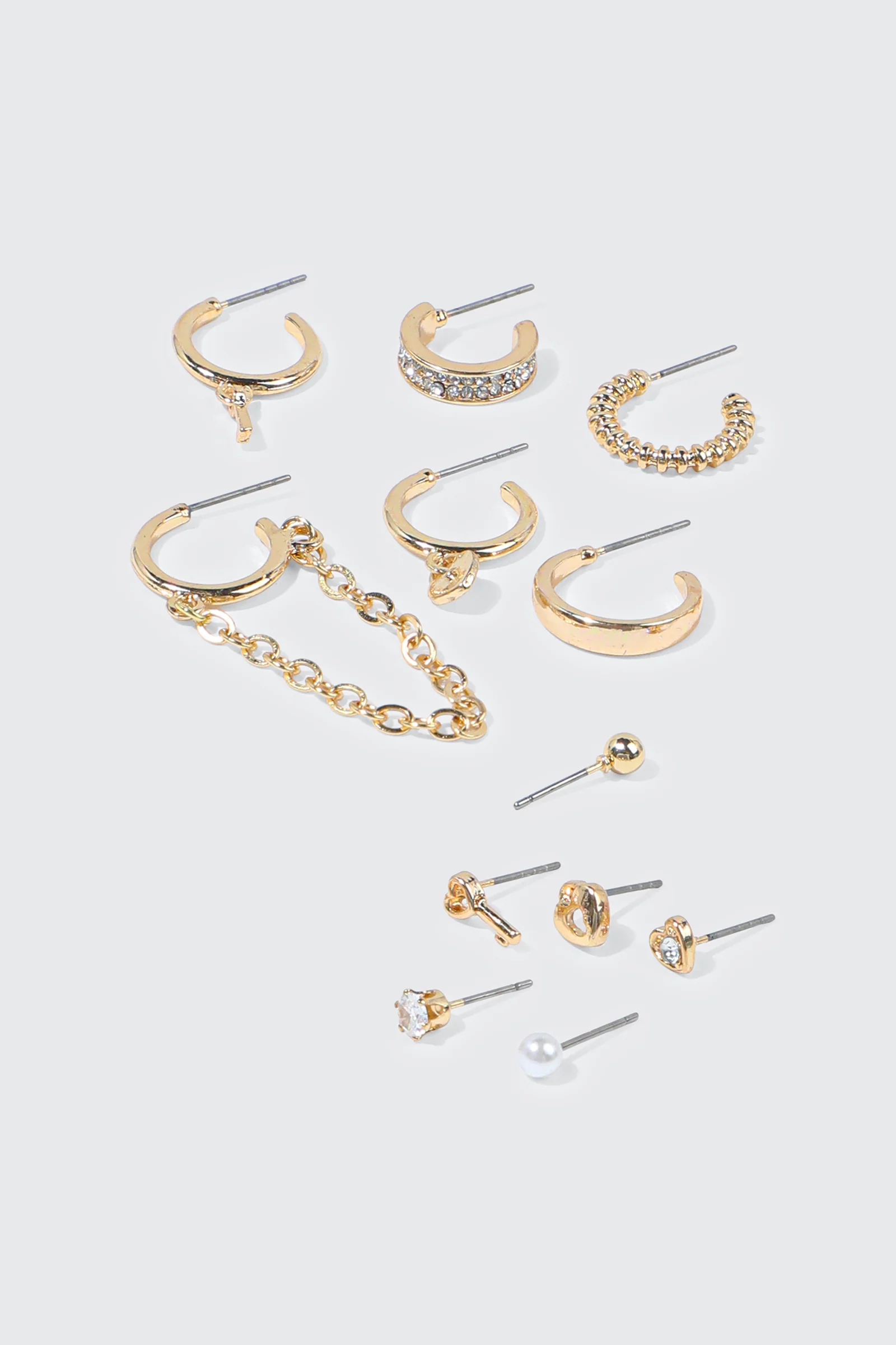 12-Pack 14K Gold Plated Mix Earrings - Image 2