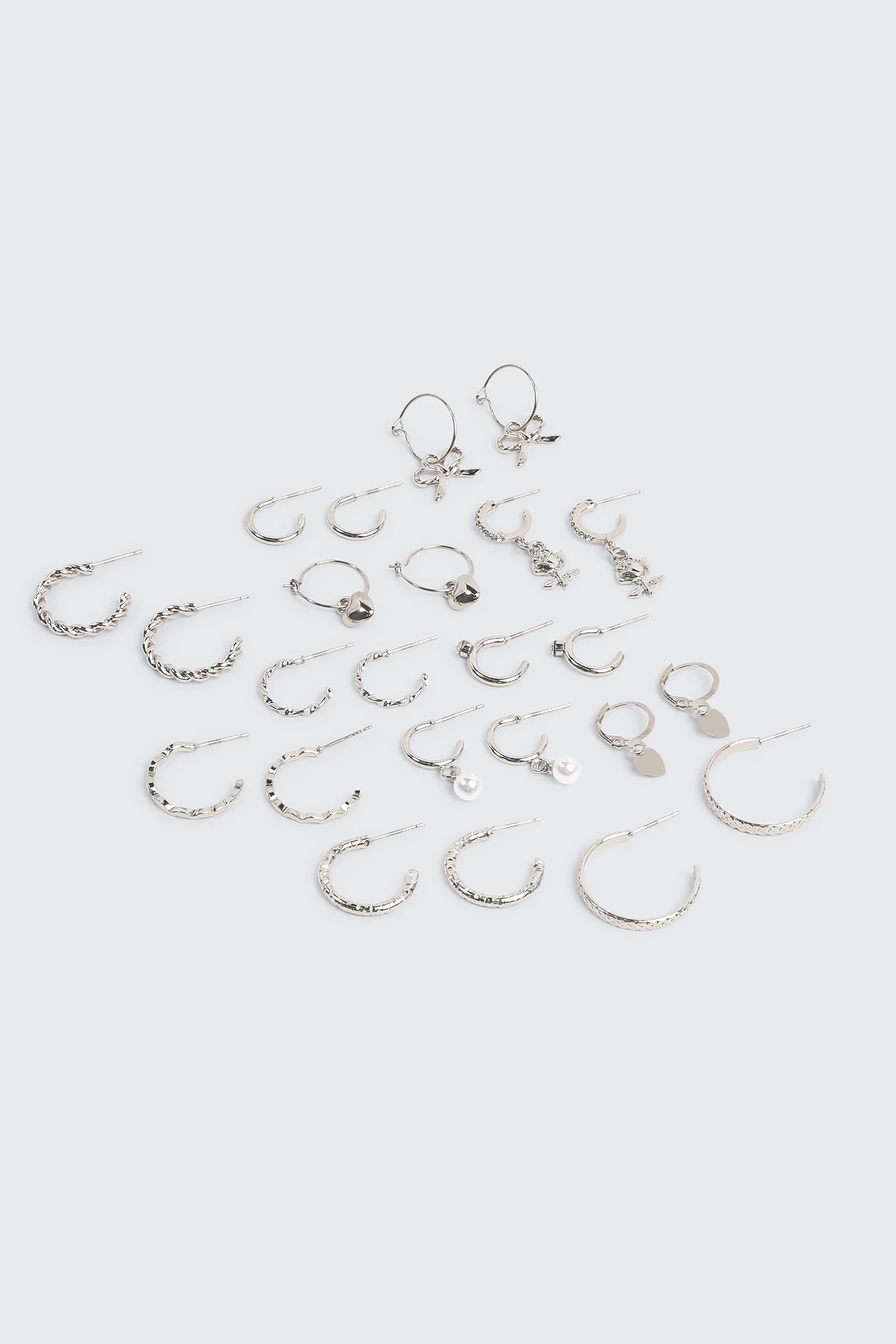 12-Pack Charm Hoop Earrings