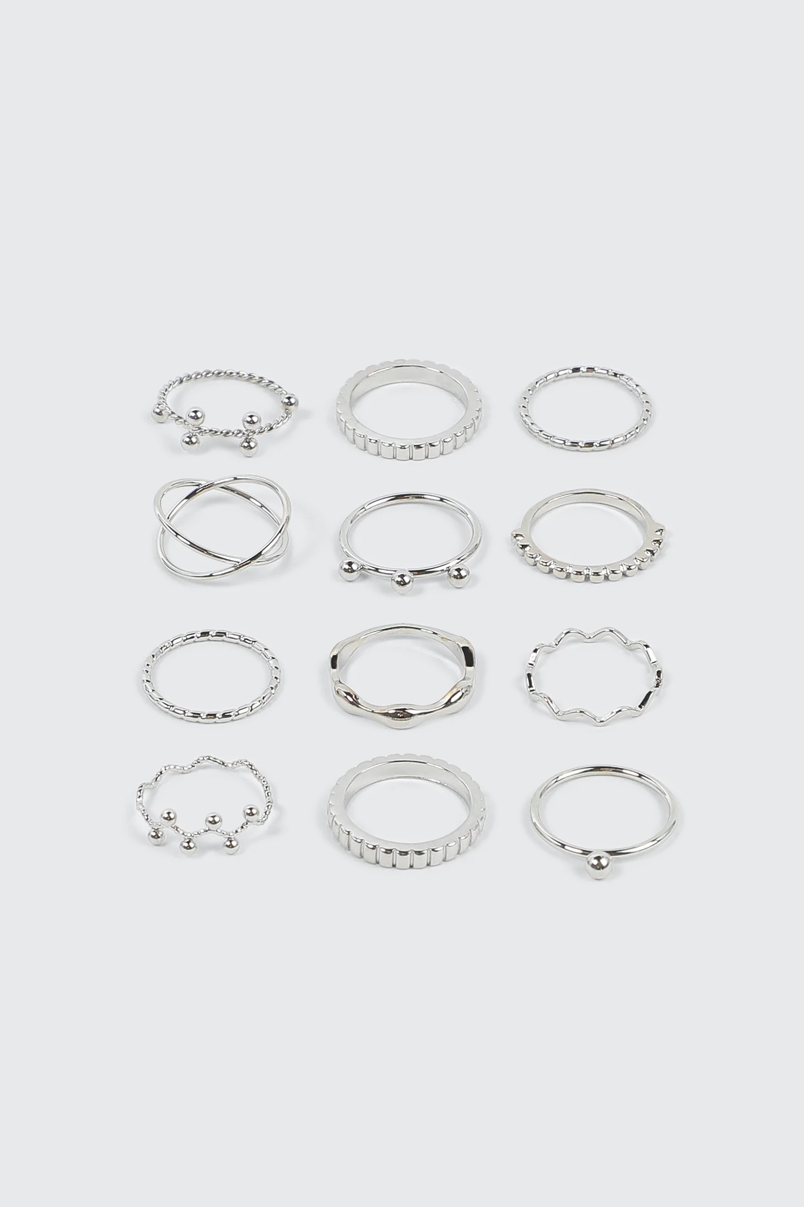 12-Pack Wave & Sphere Rings