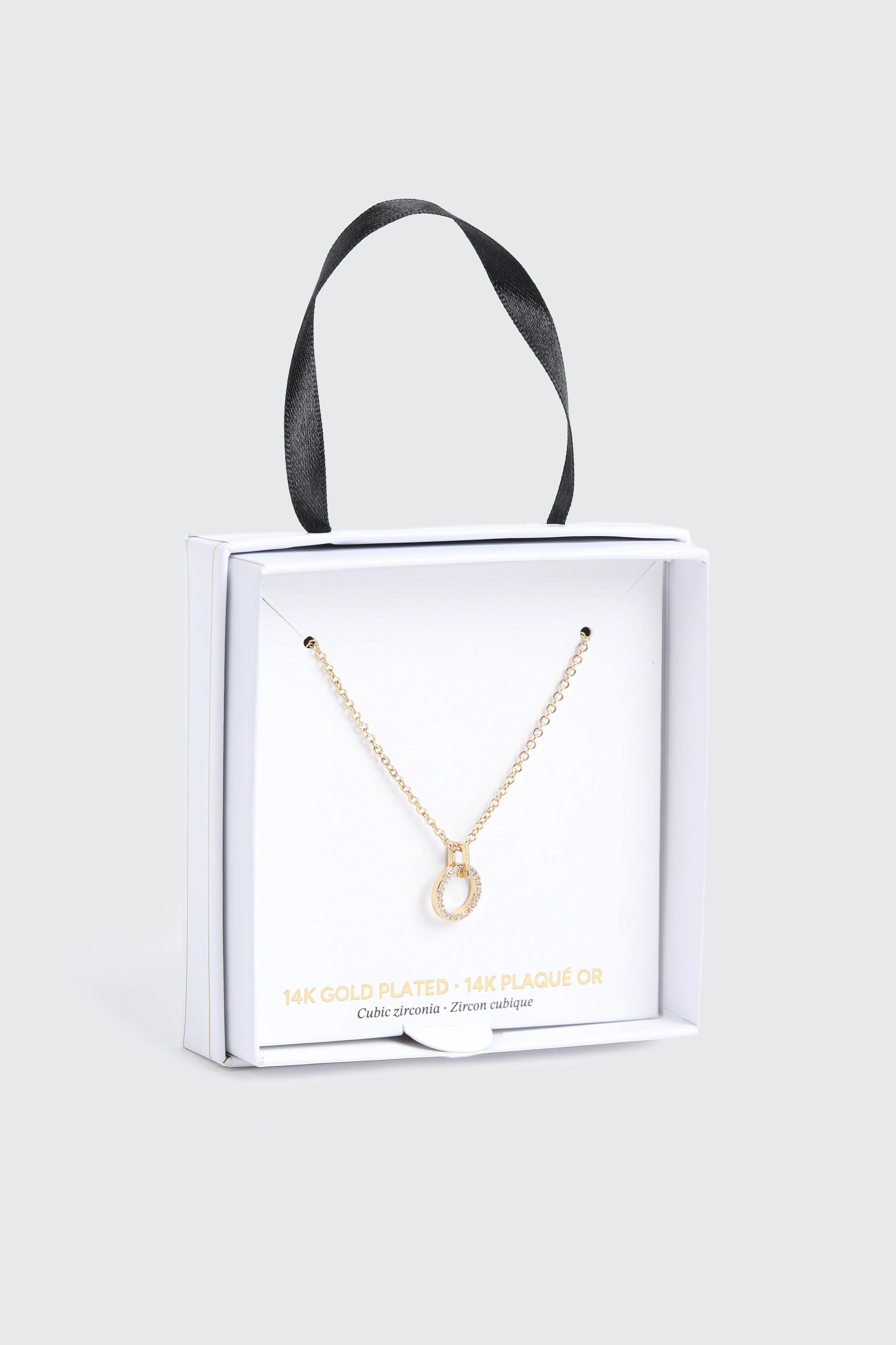 14K Gold Circle Pendant Necklace