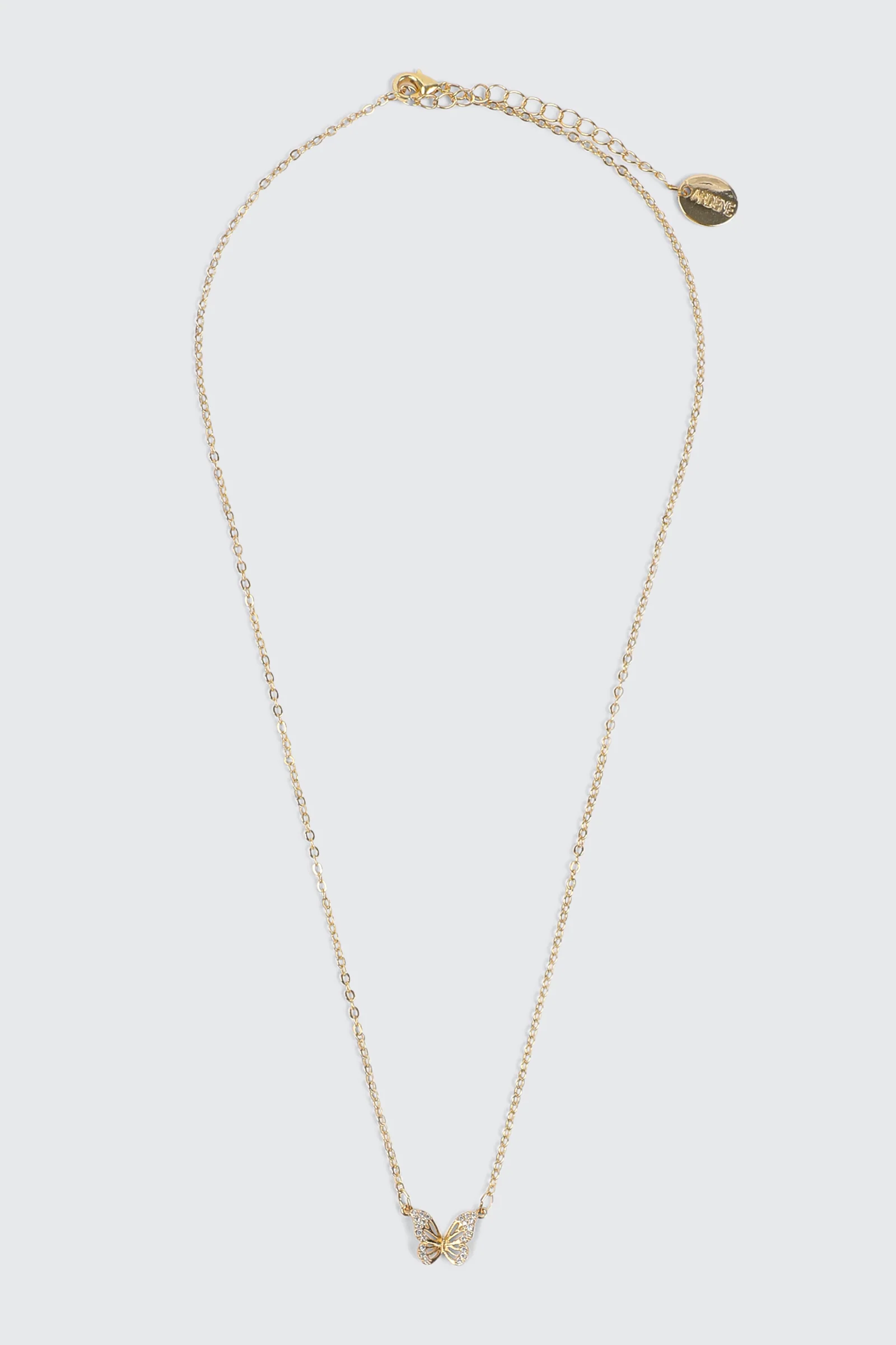 14K Gold Plated Butterfly Necklace - Image 2