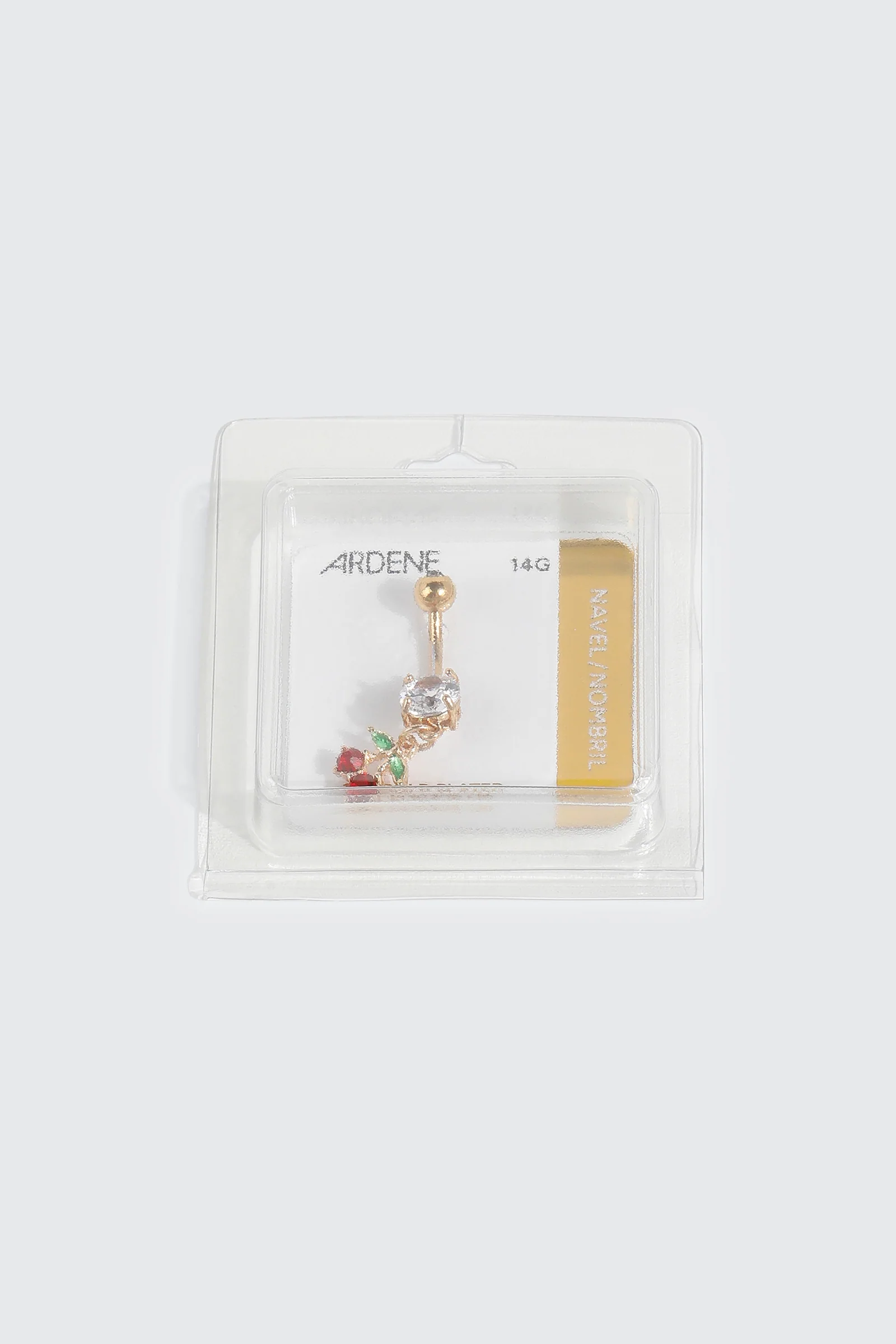 14K Gold Plated Cherry Navel Piercing - Image 2