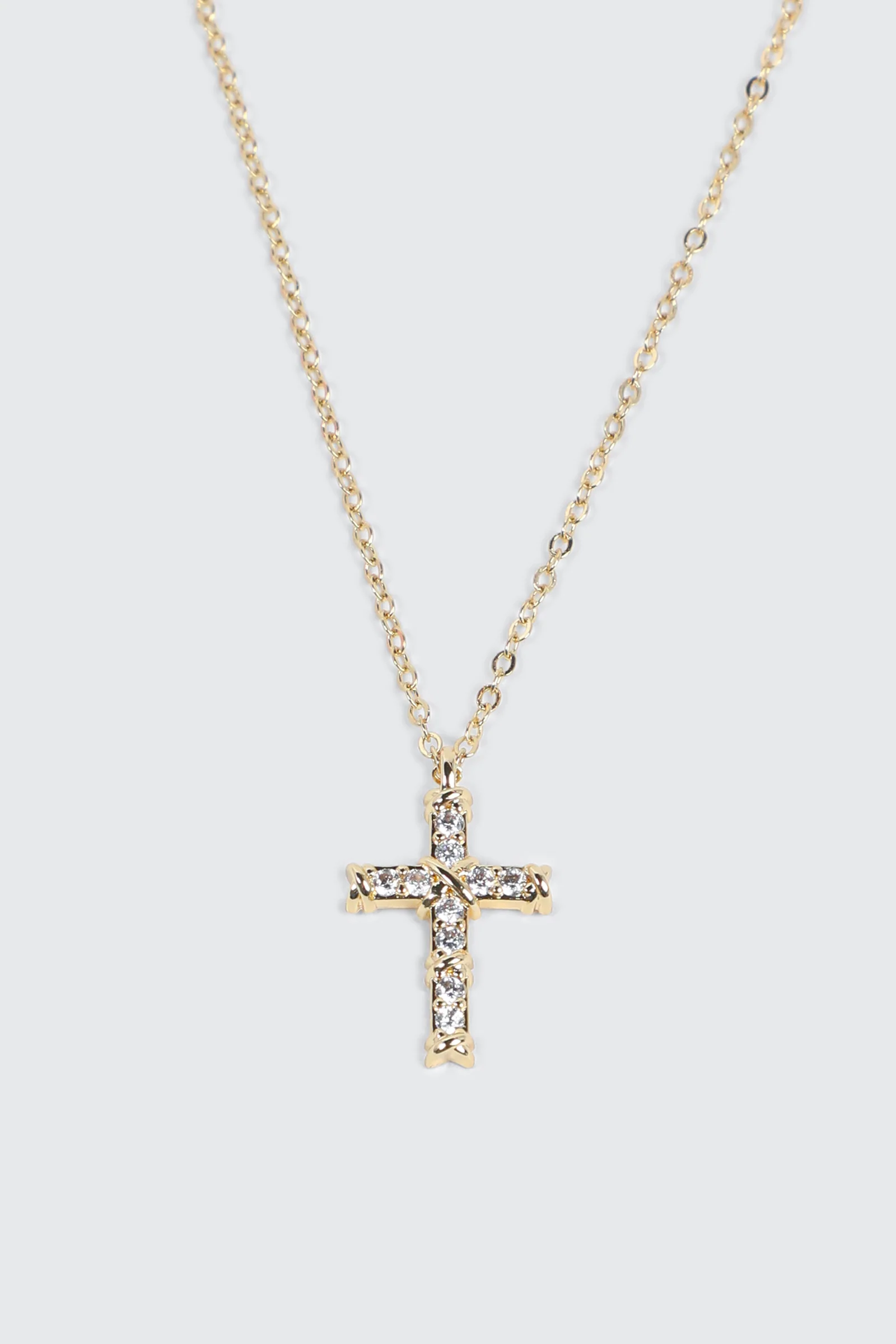 14K Gold Plated Cross Necklace - Image 2
