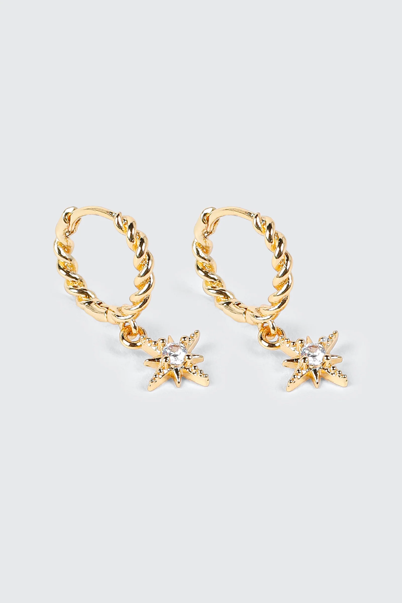 14K Gold Plated Dangling Star Earrings