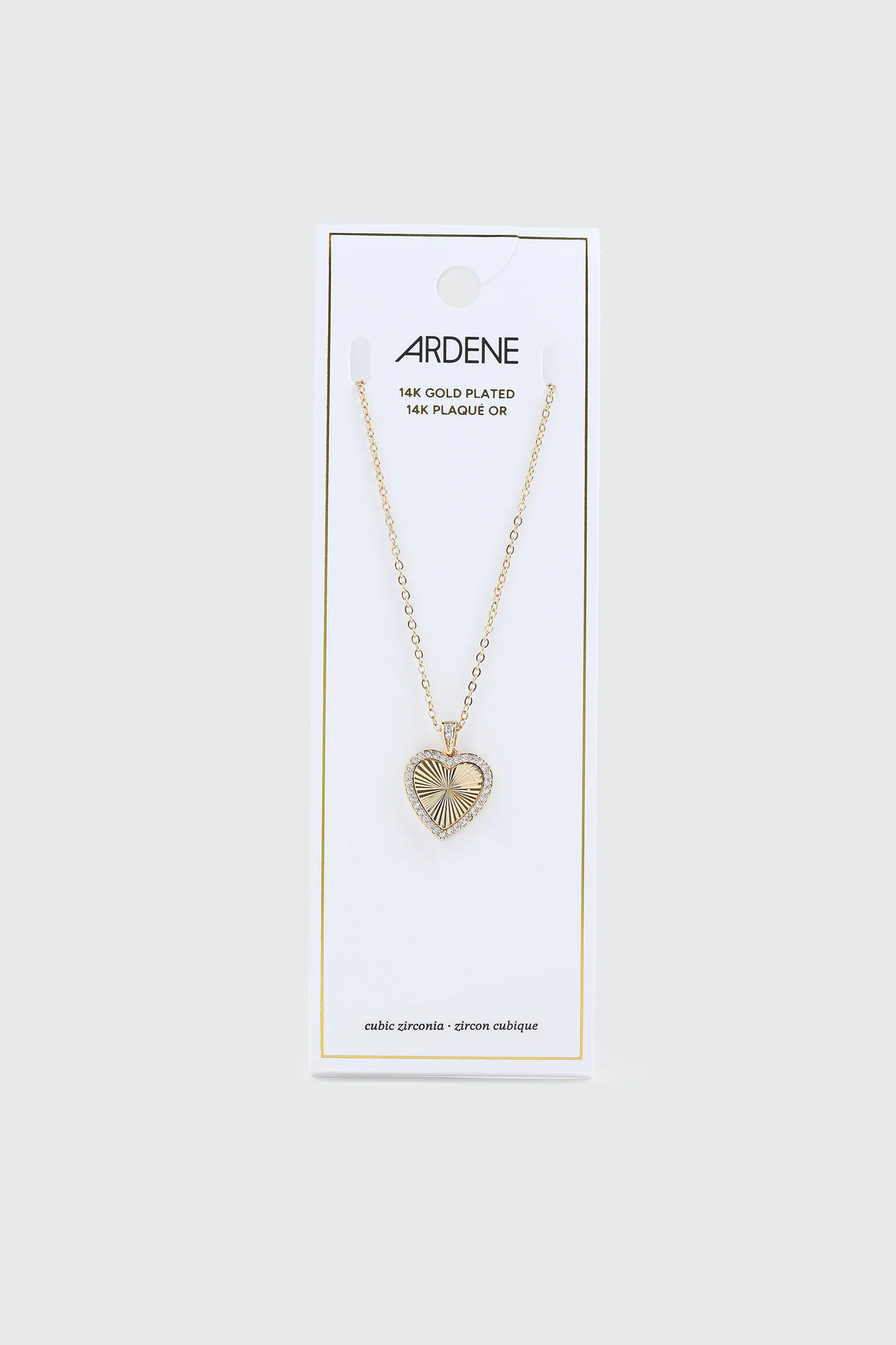 14K Gold Plated Fan Heart Necklace