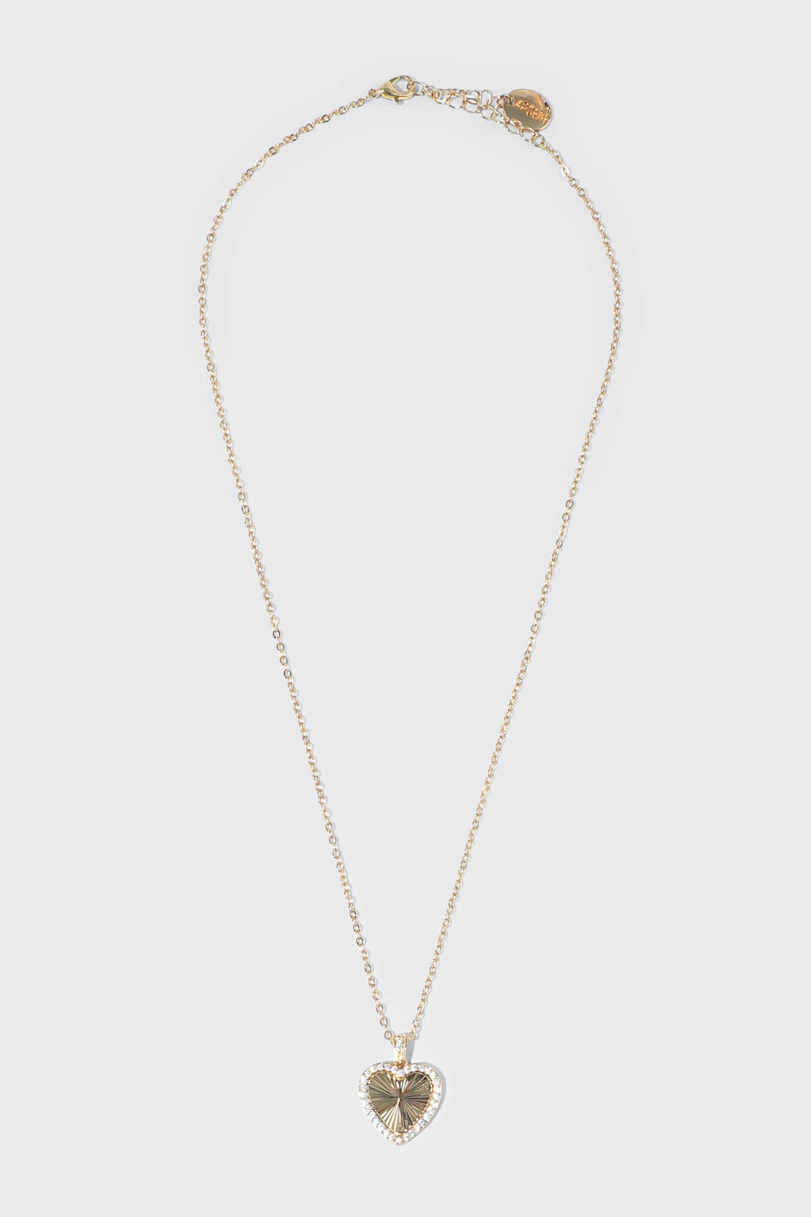 14K Gold Plated Fan Heart Necklace - Image 2