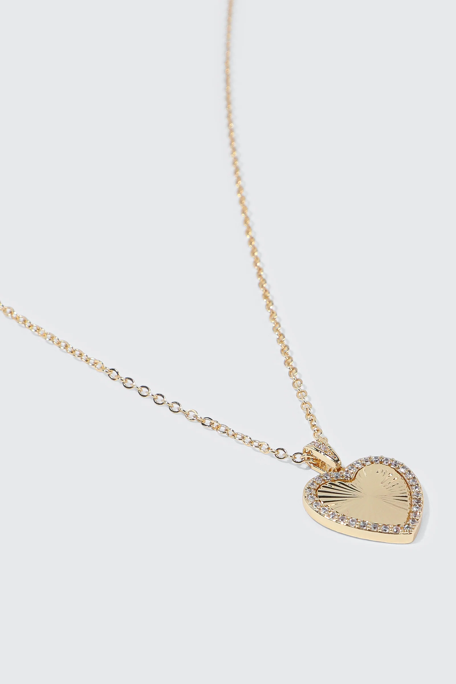 14K Gold Plated Fan Heart Necklace - Image 3