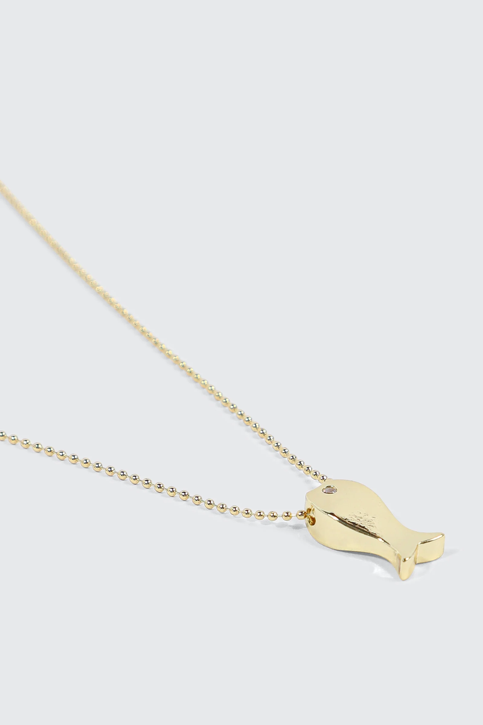 14K Gold Plated Fish Necklace - Image 2