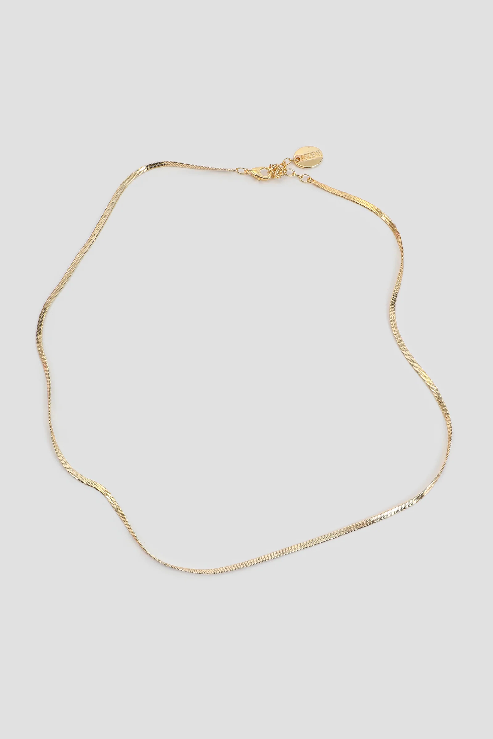 14K Gold Plated Flat Chain Necklace