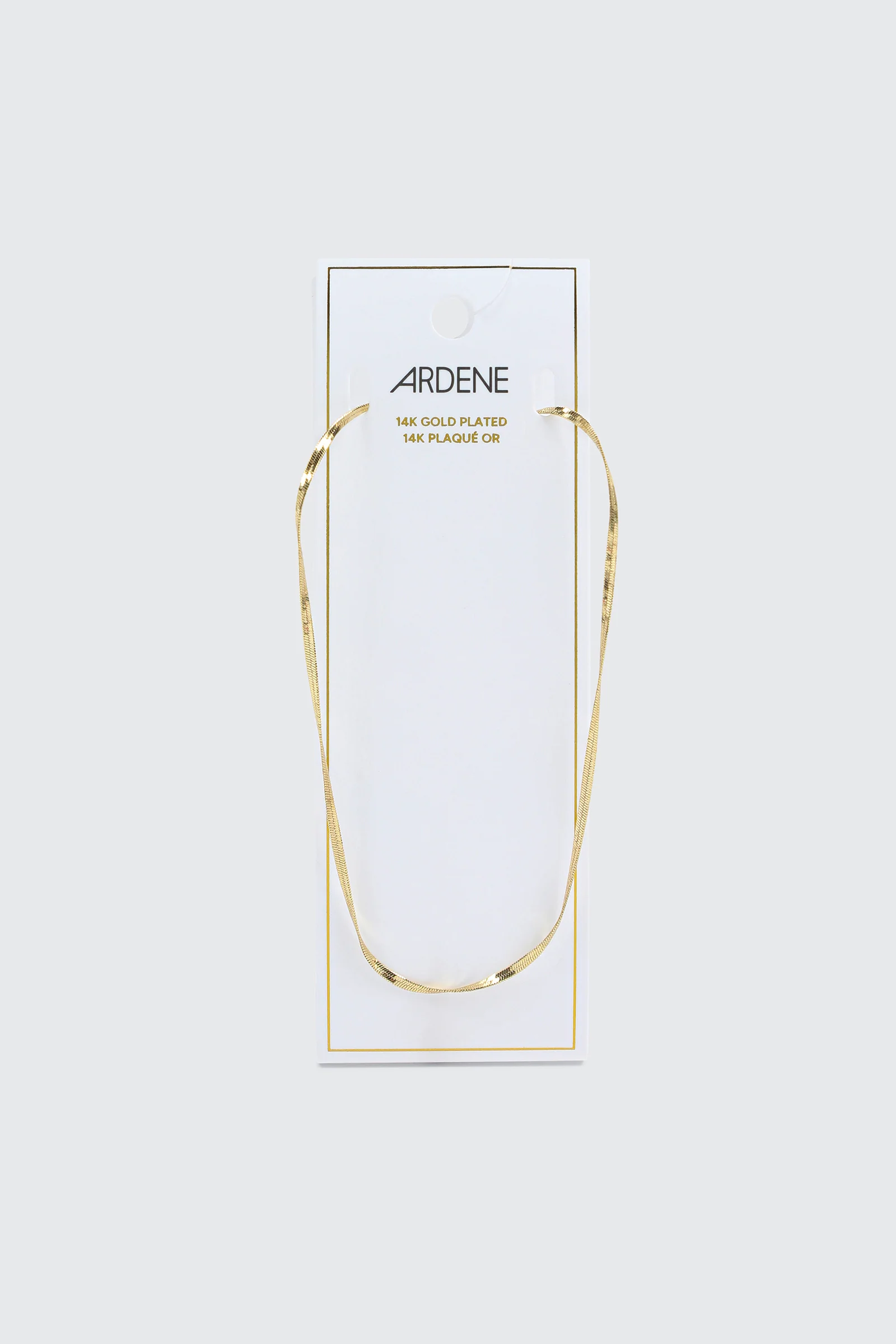 14K Gold Plated Flat Chain Necklace - Image 2