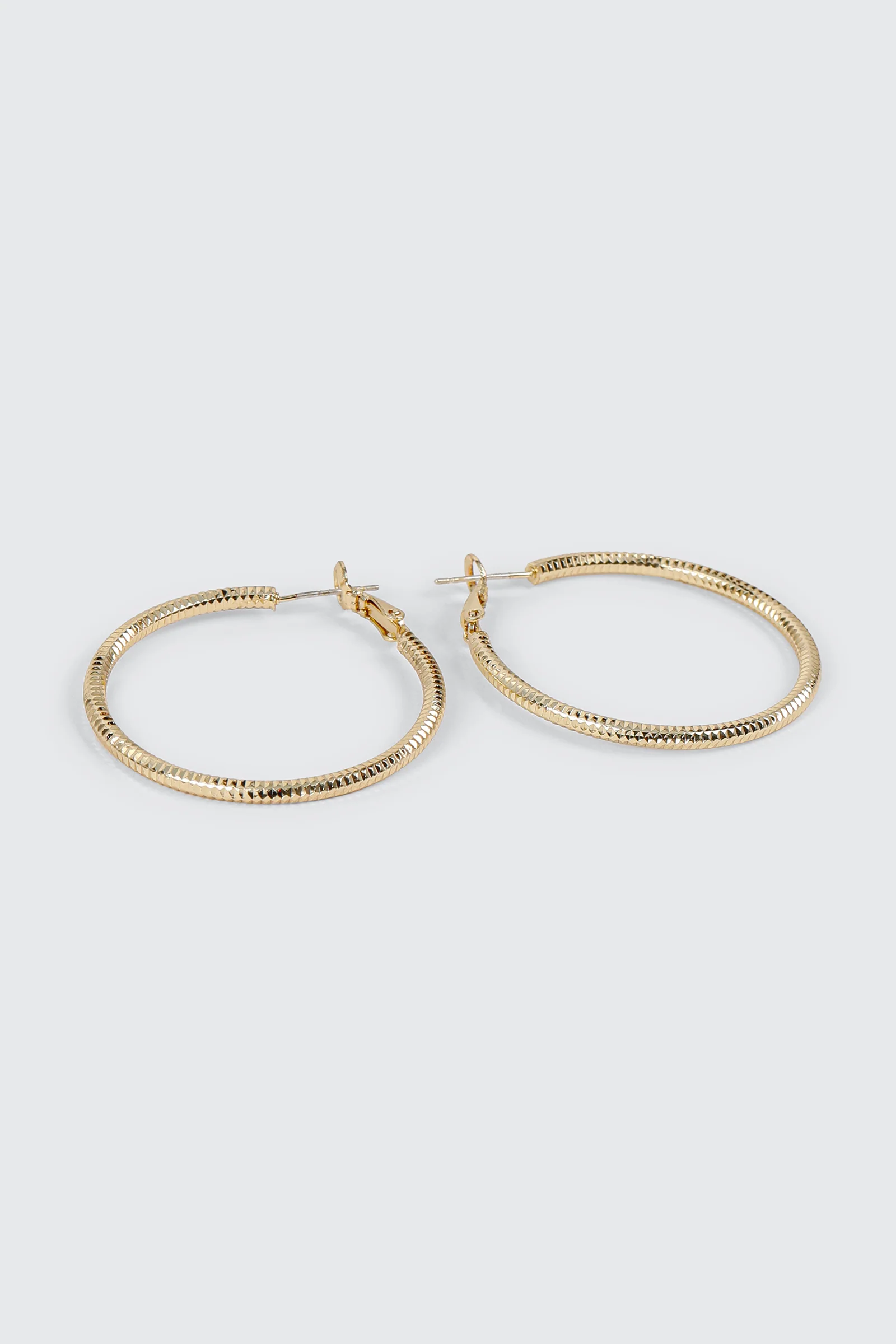 14K Gold Plated Hoop Earrings - Image 3