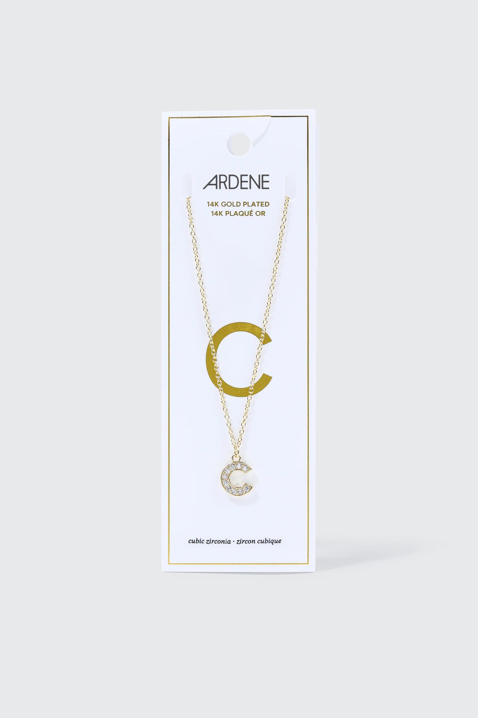 14K Gold Plated Initial C Necklace