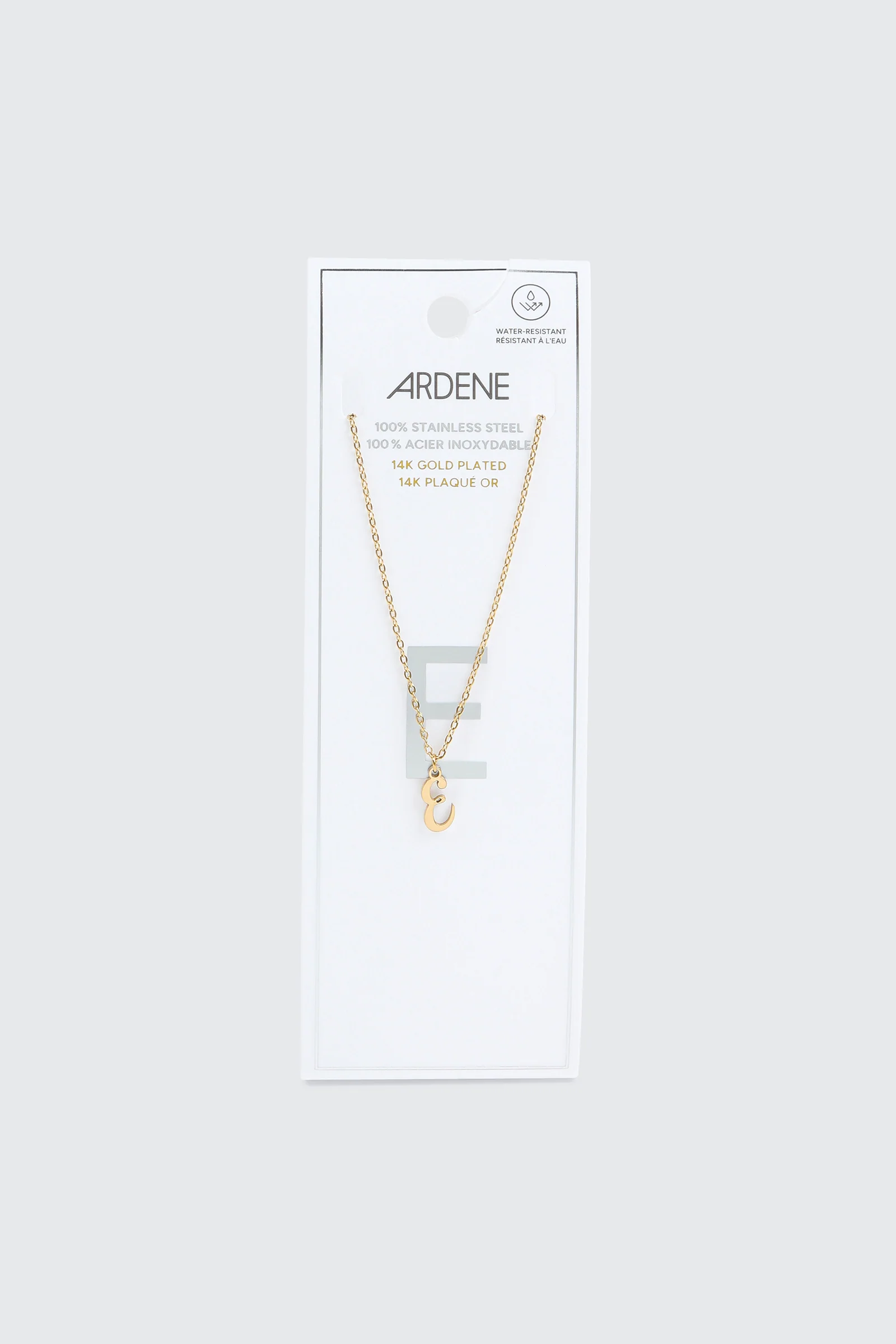 14K Gold Plated Initial E Necklace