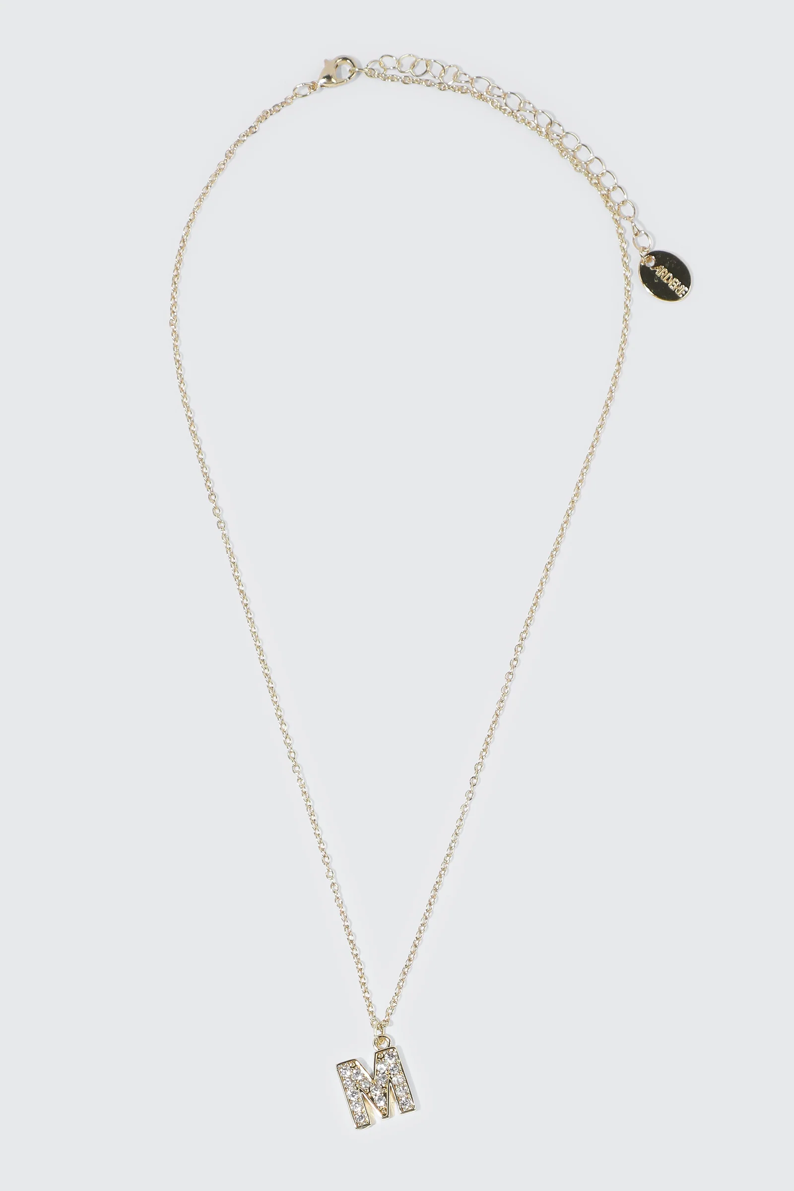 14K Gold Plated Initial M Necklace - Image 2