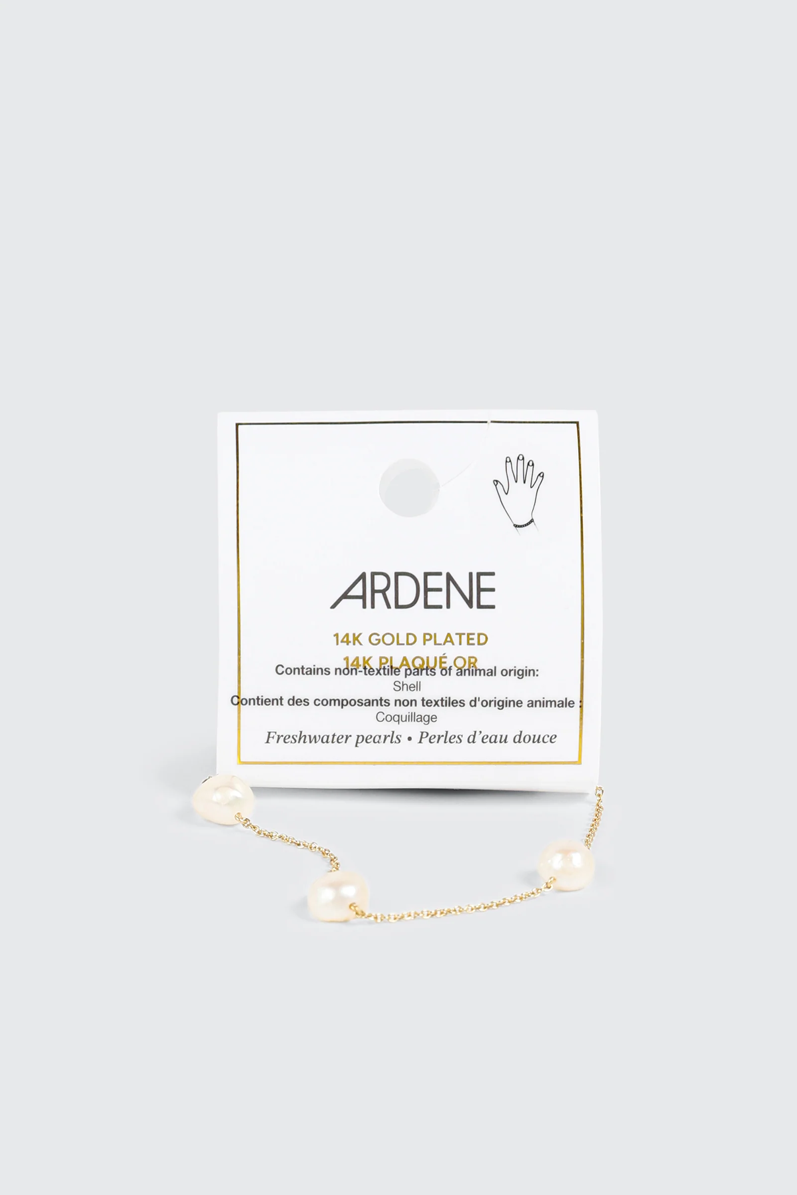 14K Gold Plated Pearl Bracelet - Image 2