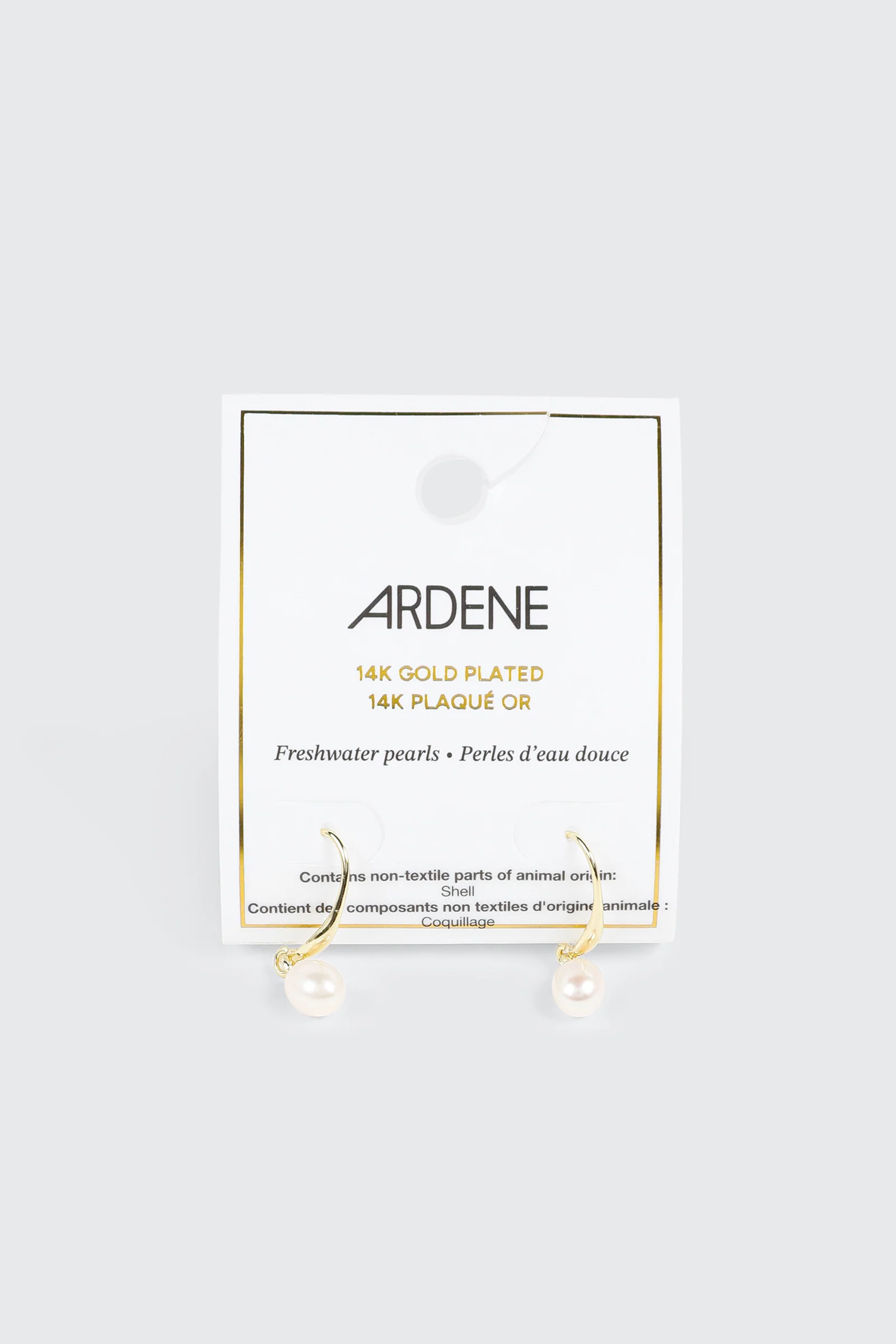 14K Gold Plated Pearl Earrings - Image 2