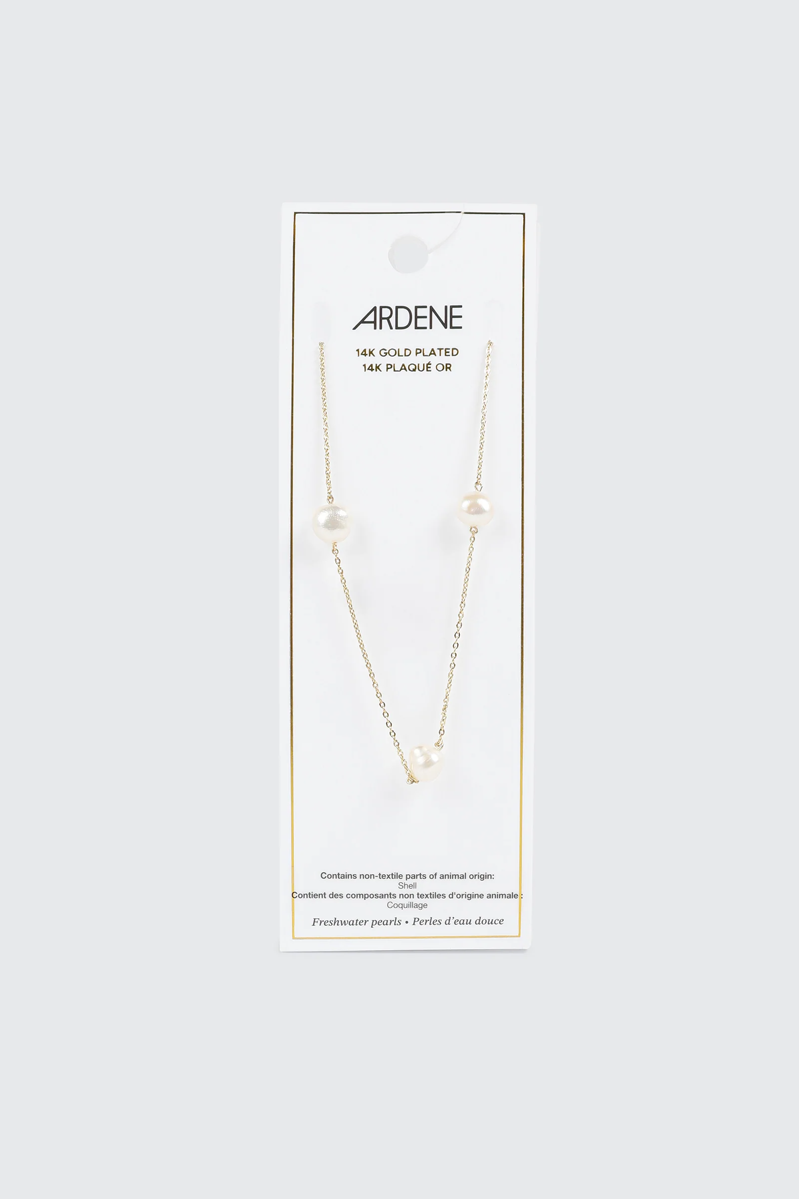 14K Gold Plated Pearl Necklace - Image 2