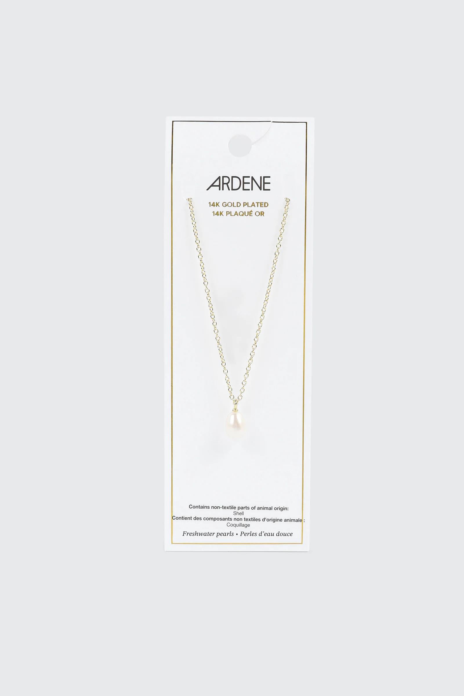 14K Gold Plated Pearl Necklace - Image 2