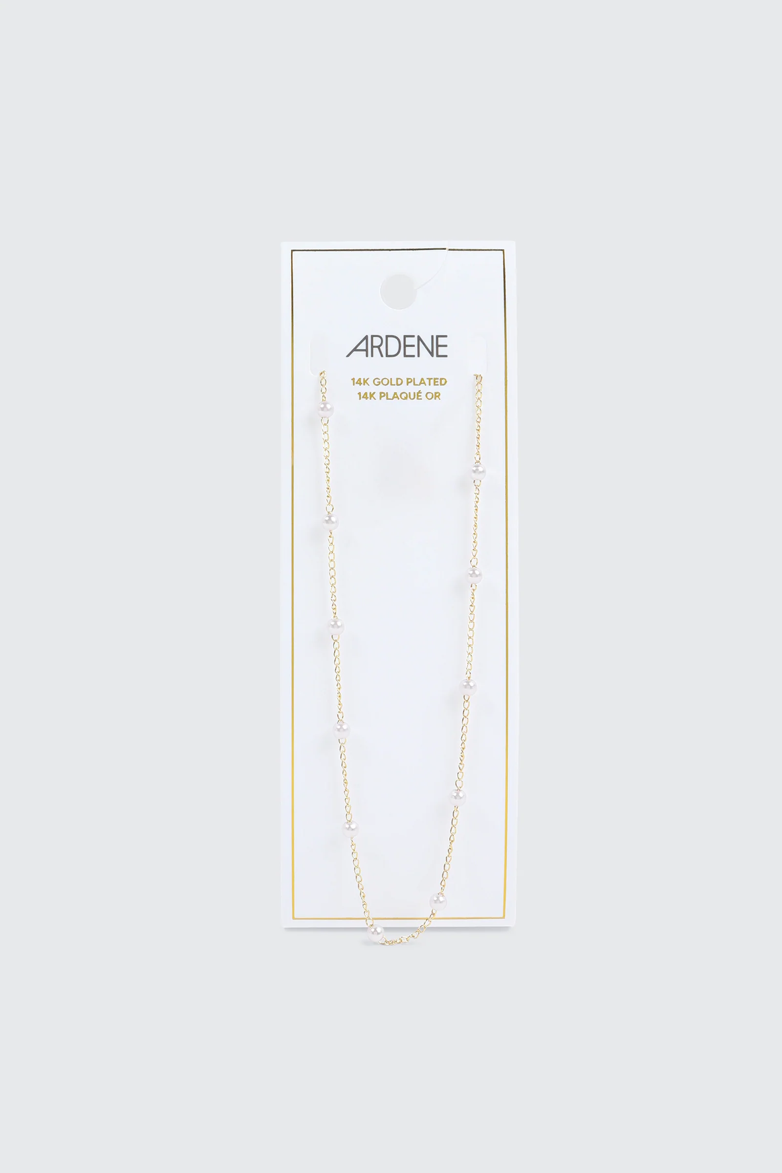 14K Gold Plated Station Necklace - Image 2