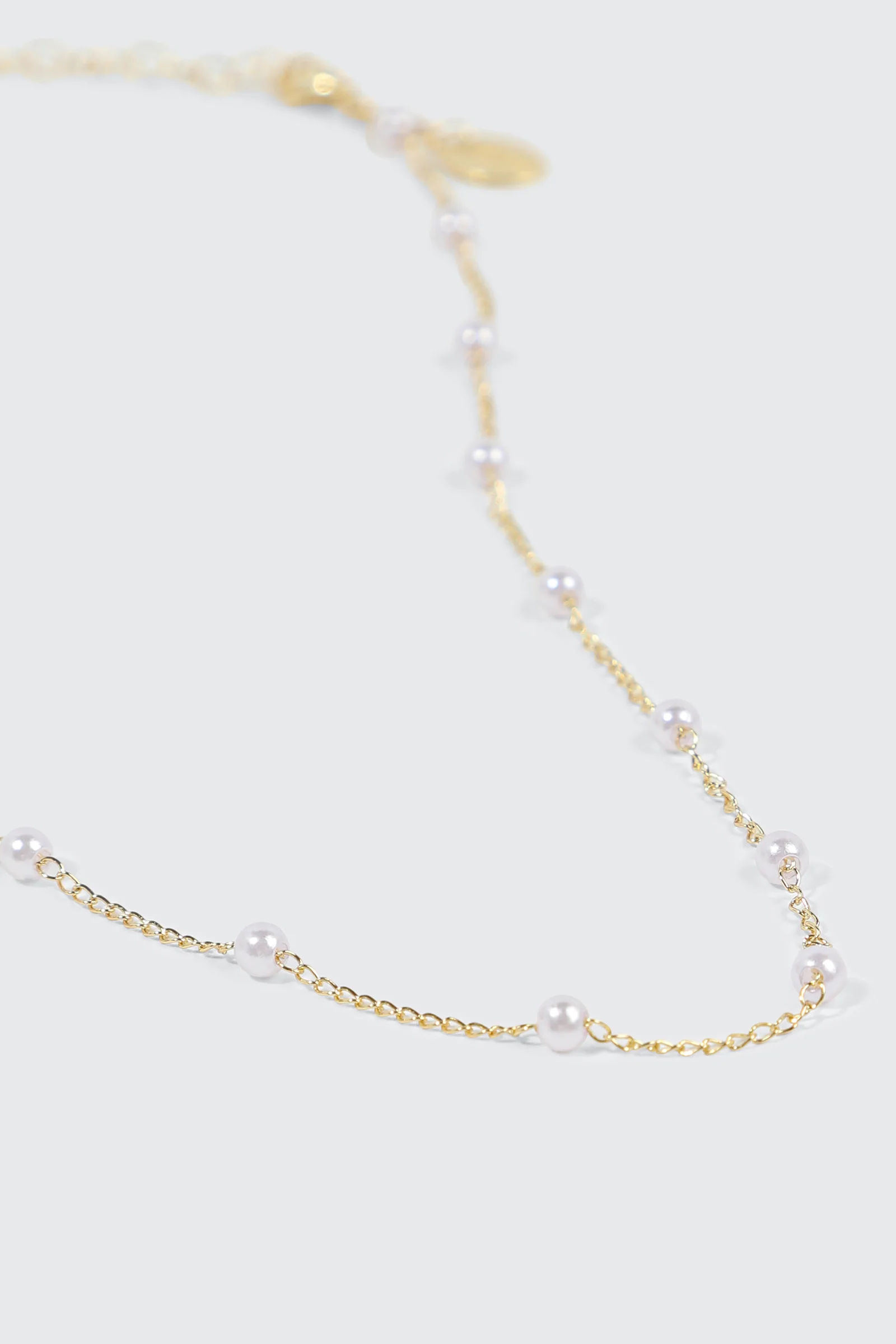 14K Gold Plated Station Necklace - Image 3