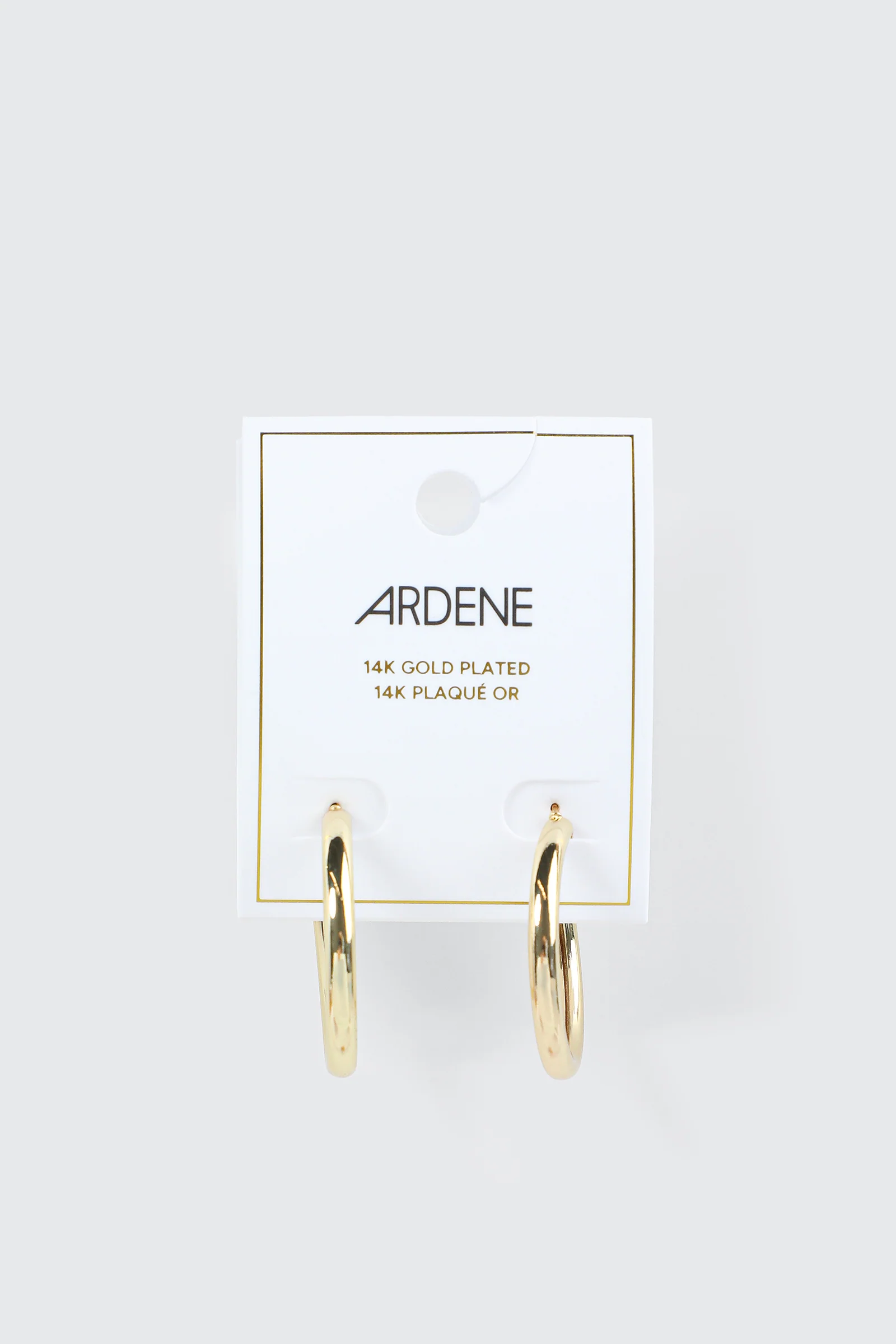 14K Gold Plated Tubular Hoops - Image 2