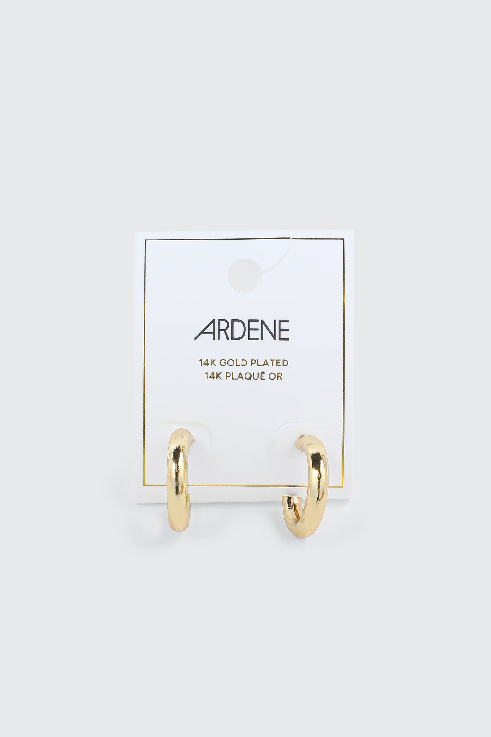 14K Gold Plated Tubular Mini Hoops - Image 2