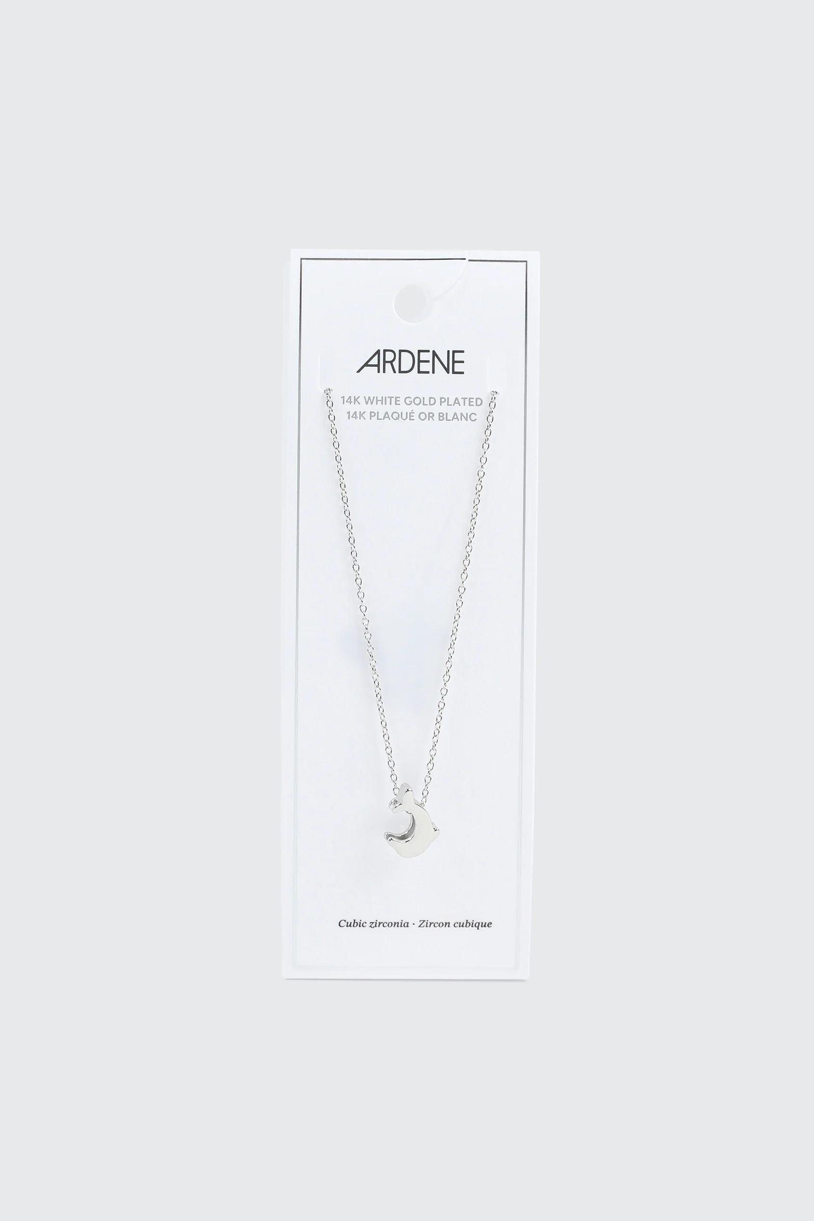 14K White Gold Plated Dolphin Necklace - Image 2