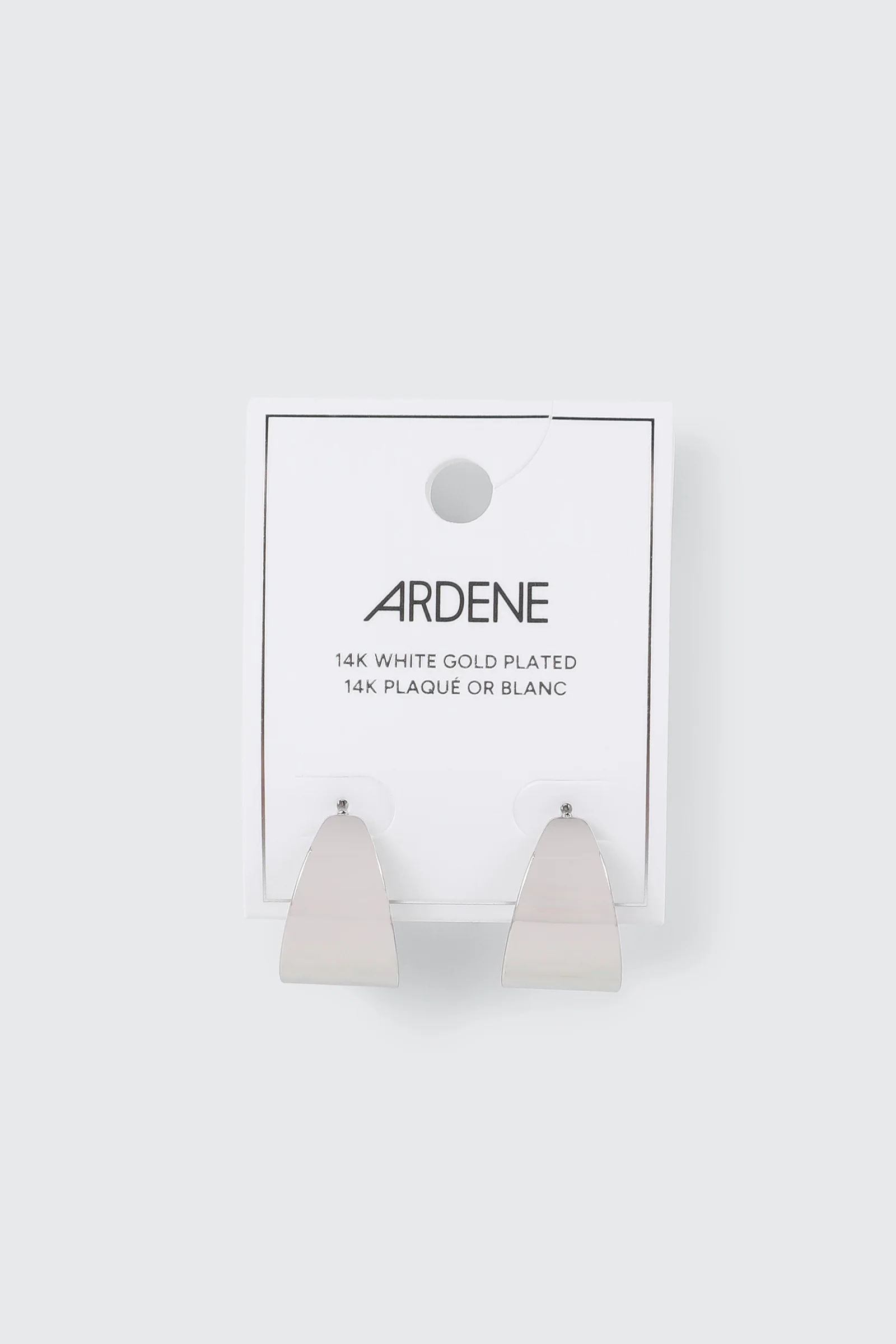 14K White Gold Plated Earrings - Image 2