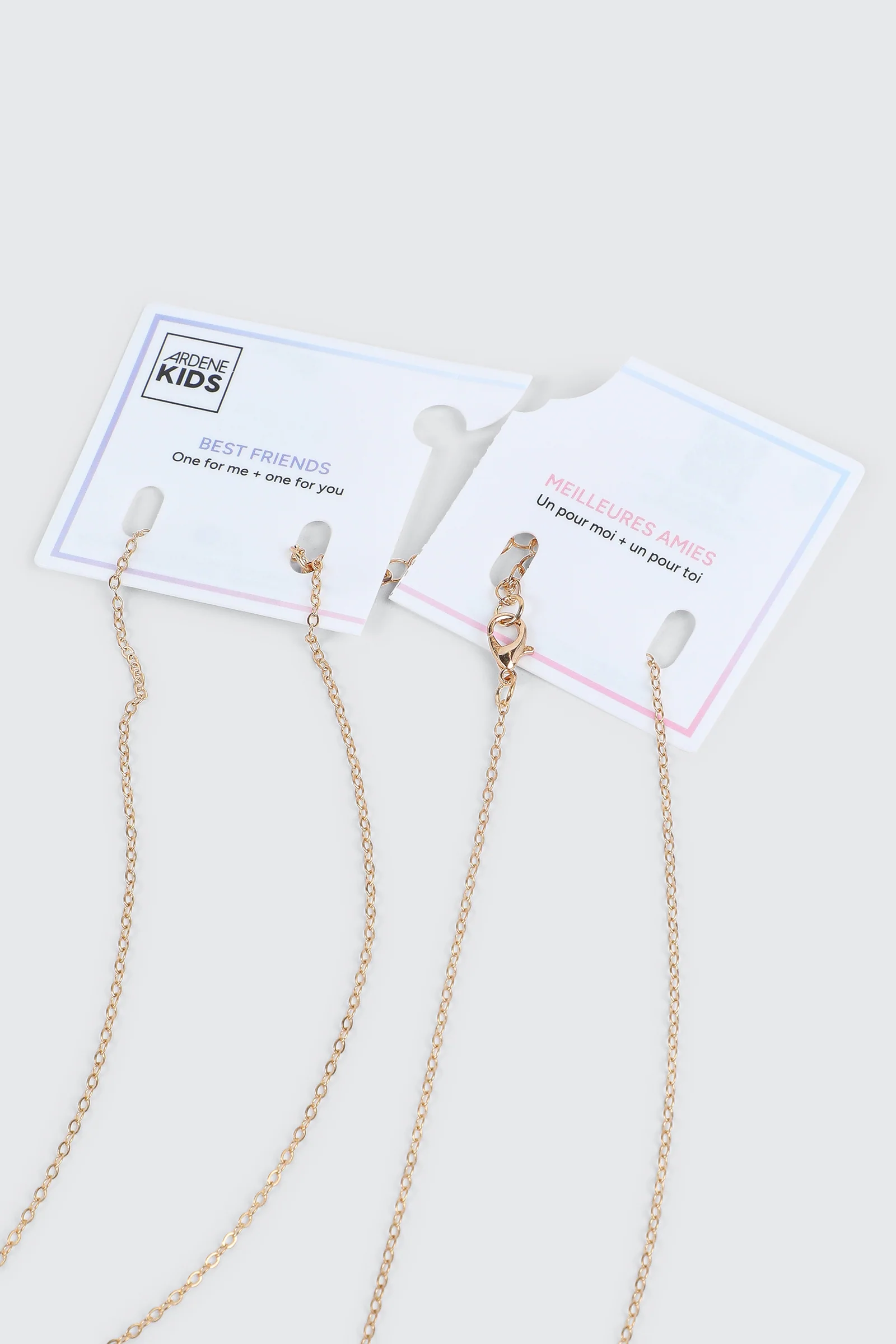 2-Pack Cat Face & Paw BFF Necklaces - Image 3