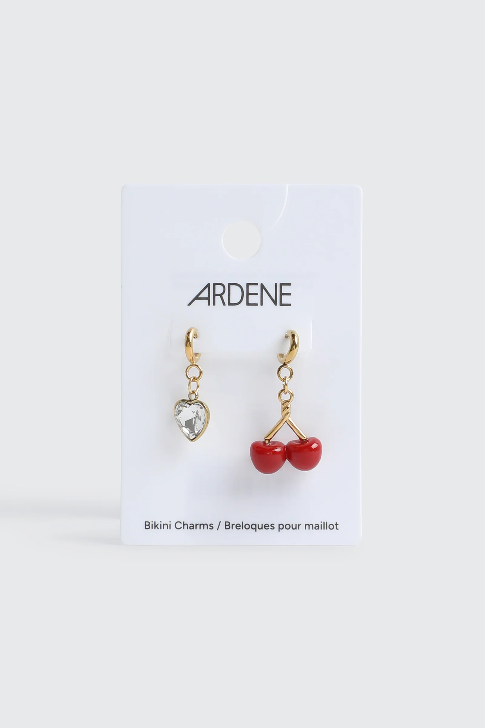 2-Pack Cherry & Heart Bikini Charms