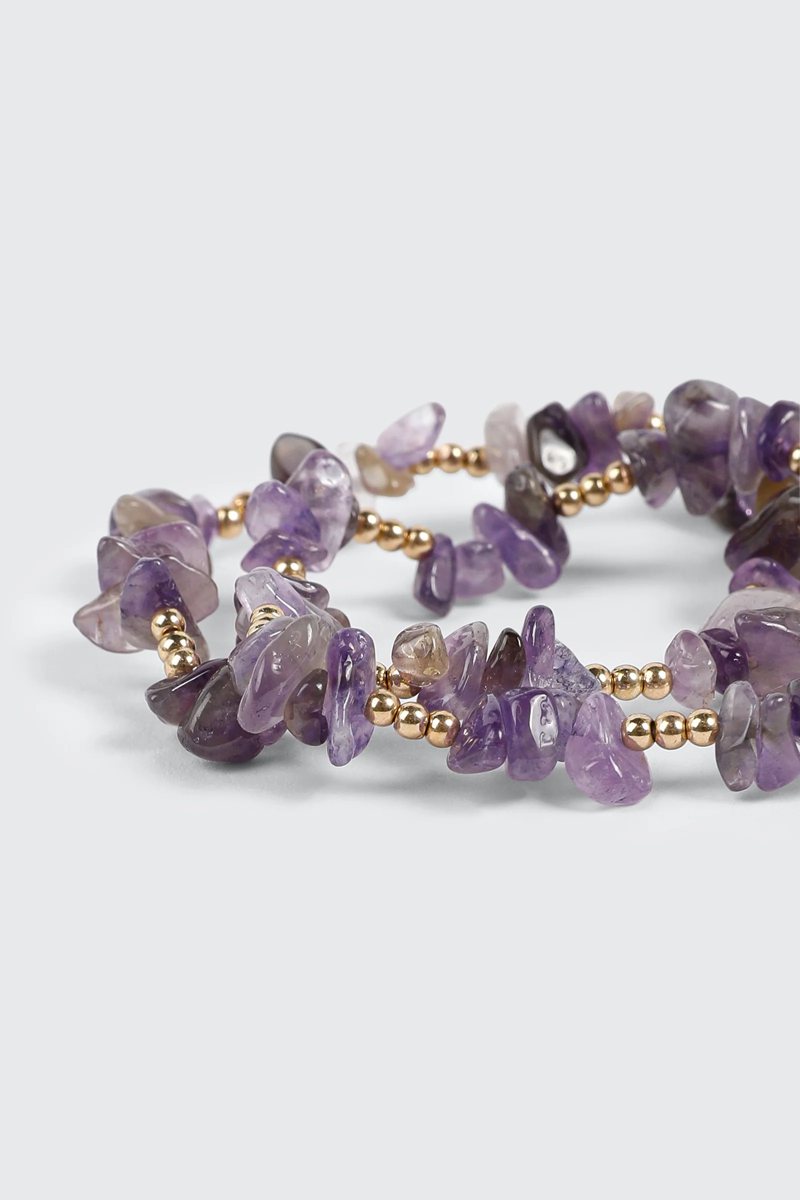 2-Piece Semi-Precious Stretch Bracelets - Image 2