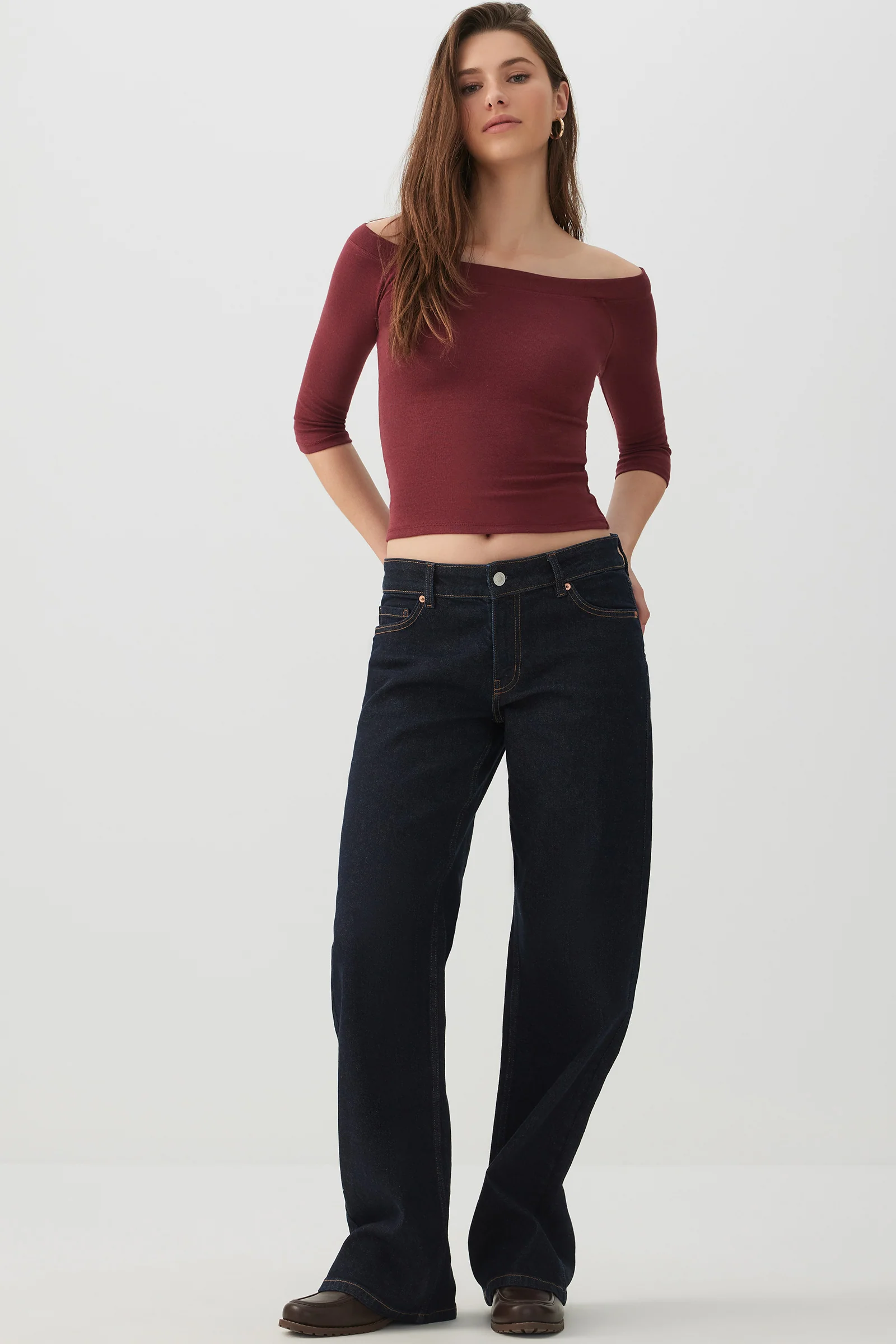 3/4 Sleeve Boat Neck Top - Image 3