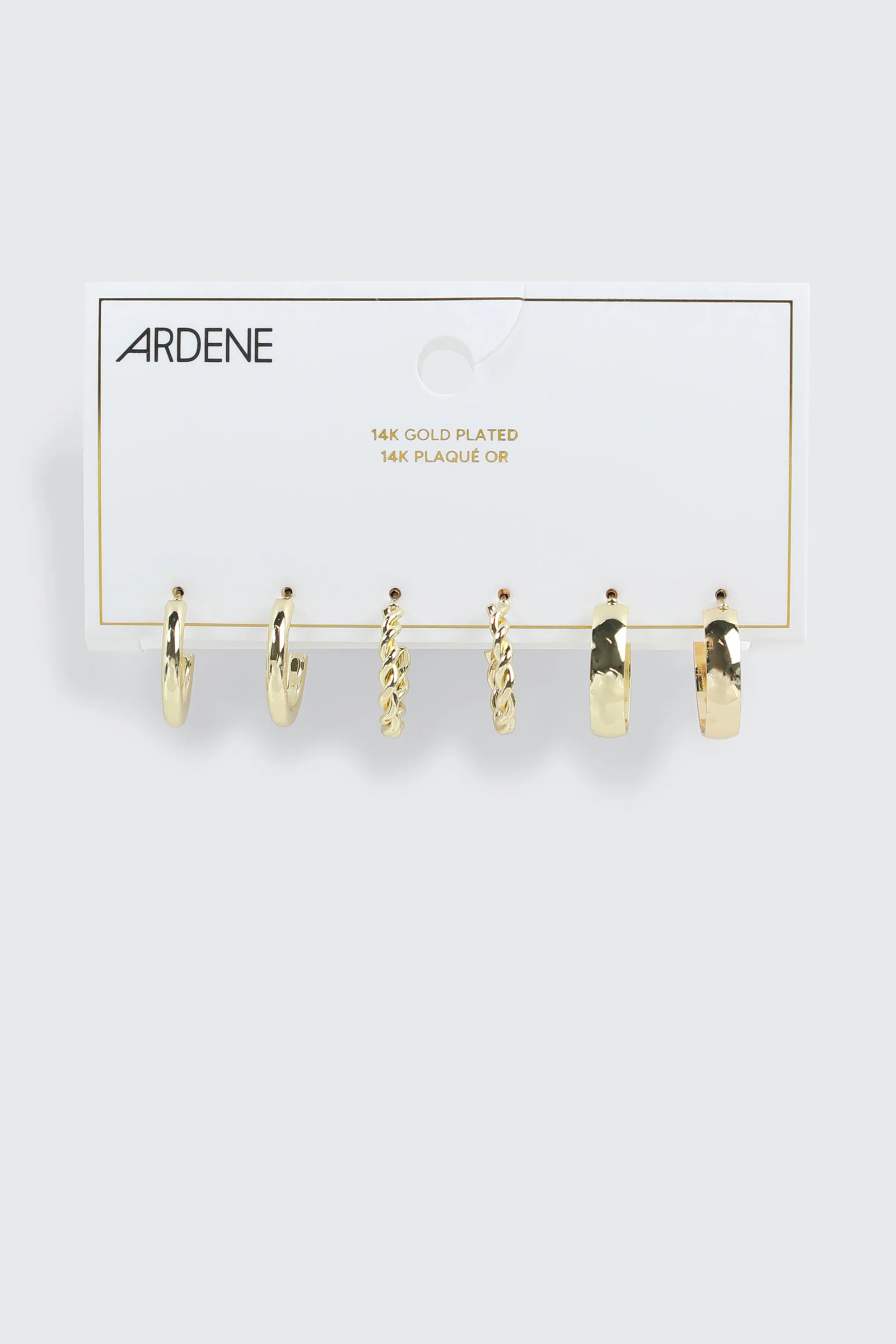 3-Pack 14K Gold Plated Hoops - Image 2