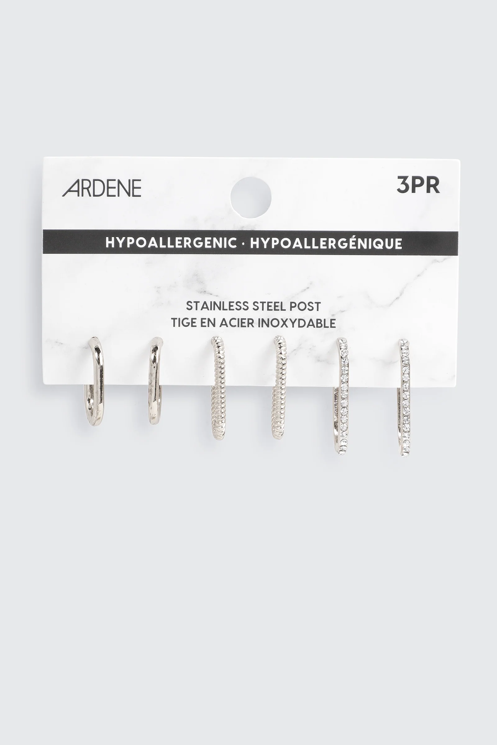 3-Pack Assorted Hoop Earrings - Image 2