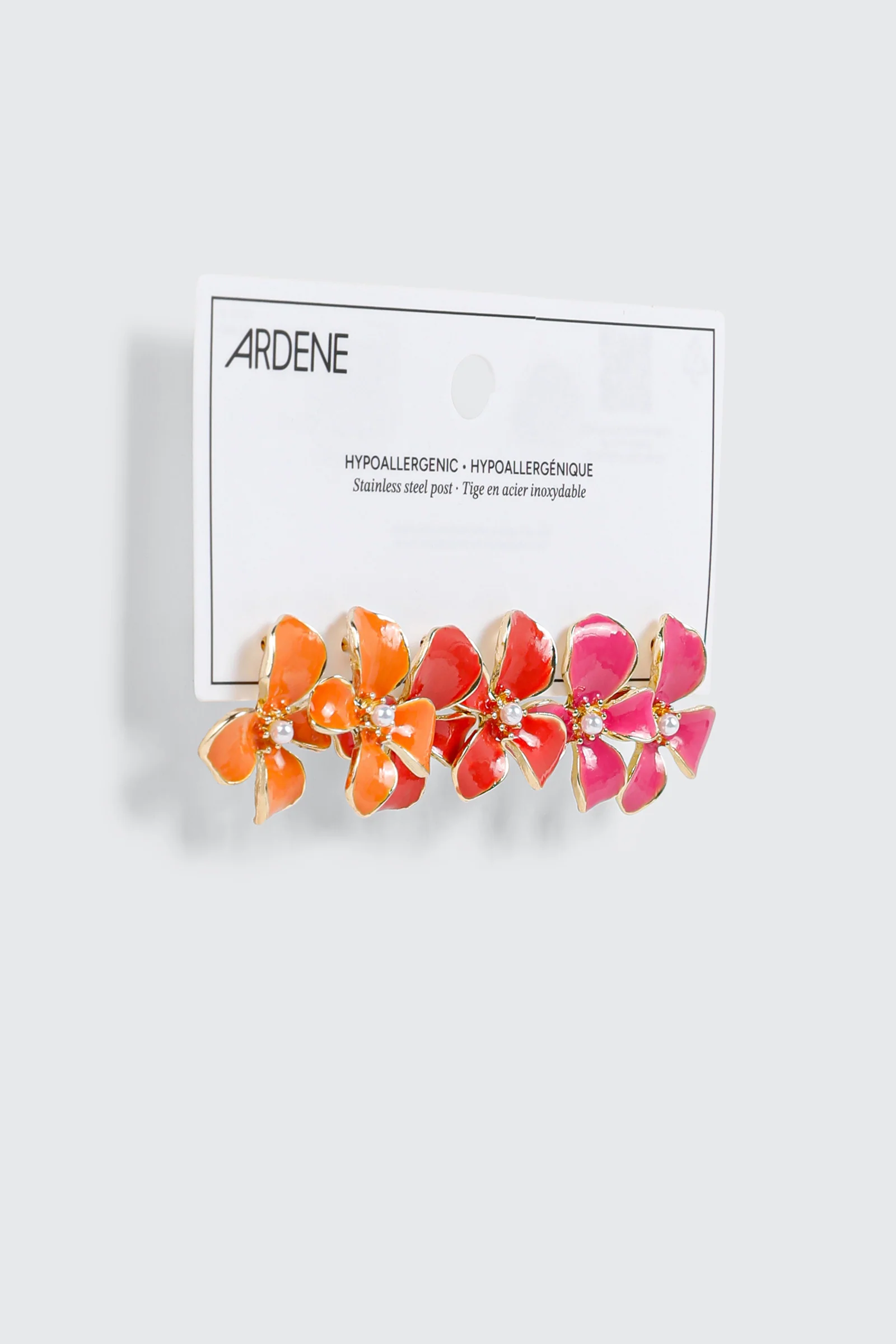 3-Pack Floral Stud Earrings - Image 2