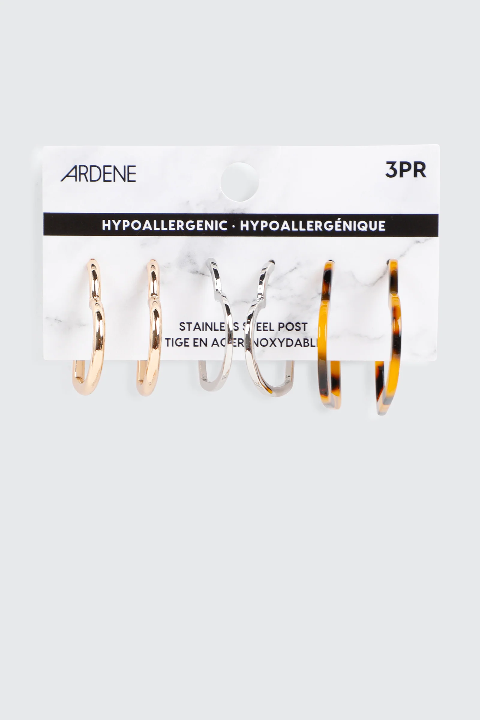 3-Pack Heart Hoop Earrings - Image 2