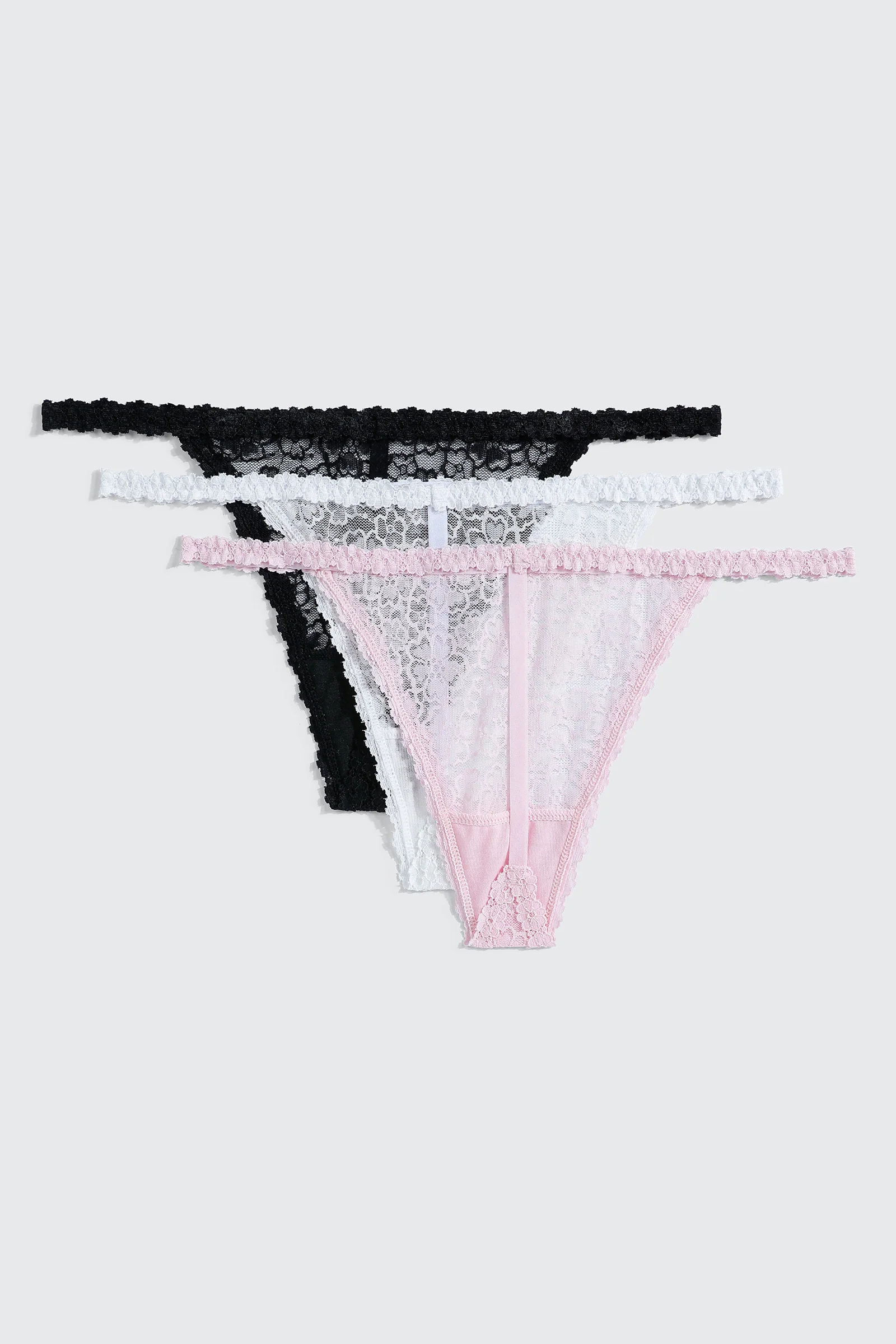 3-Pack Lace String Panties - Image 2