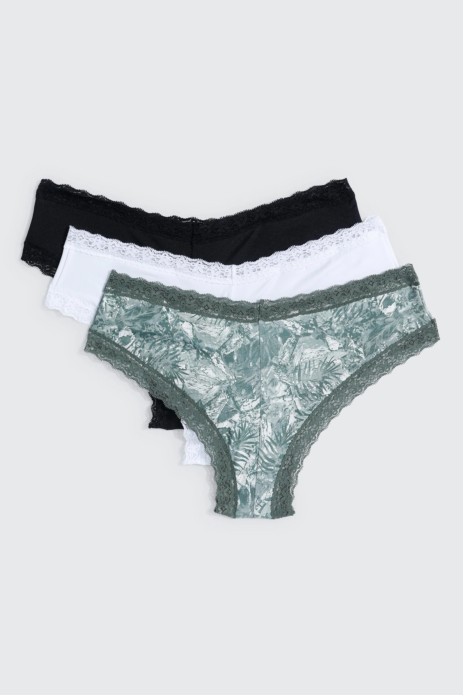 3-Pack Lace Trim Cheeky Panties - Image 2