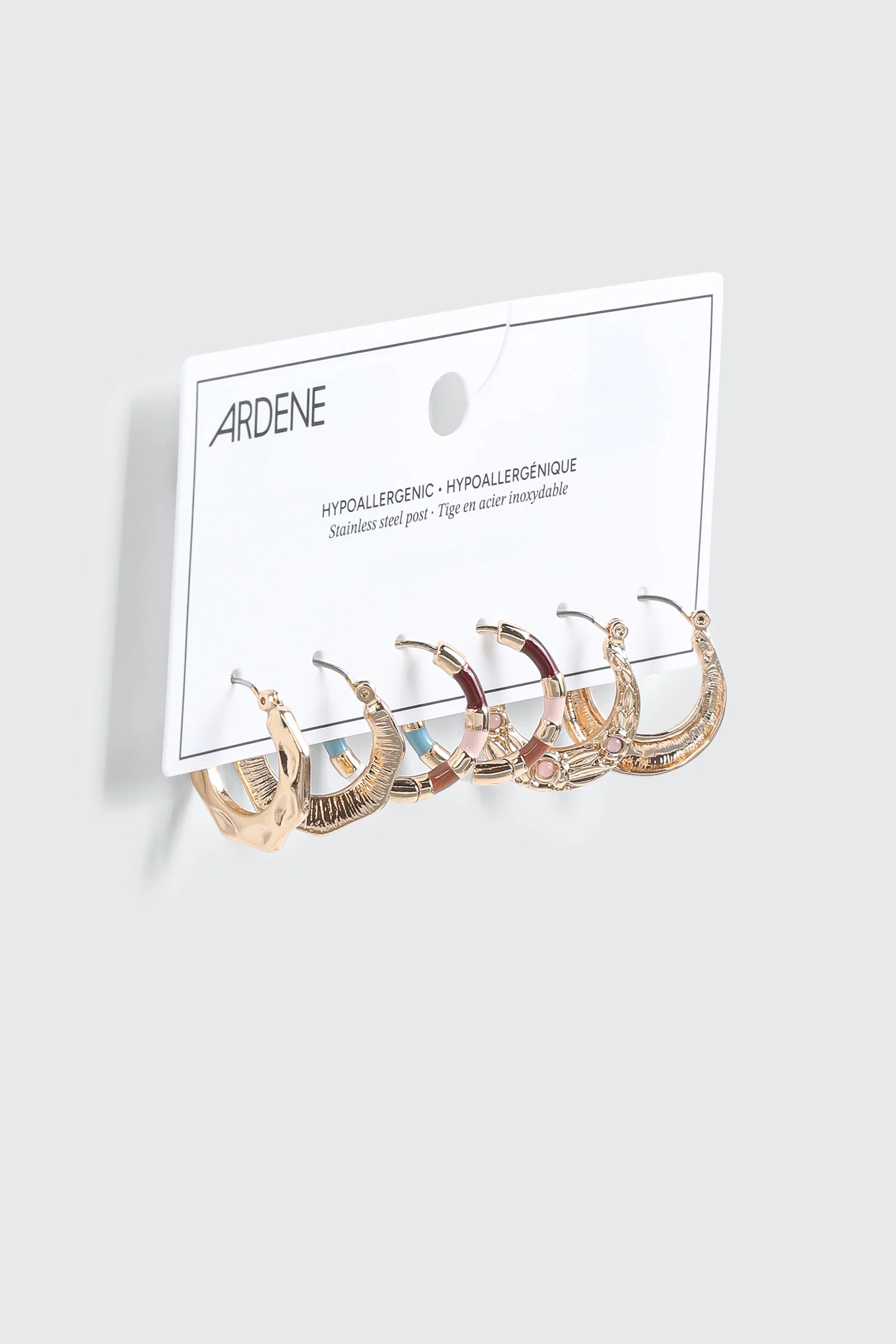 3-Pack Mixed Hoop Earring Set - Image 2