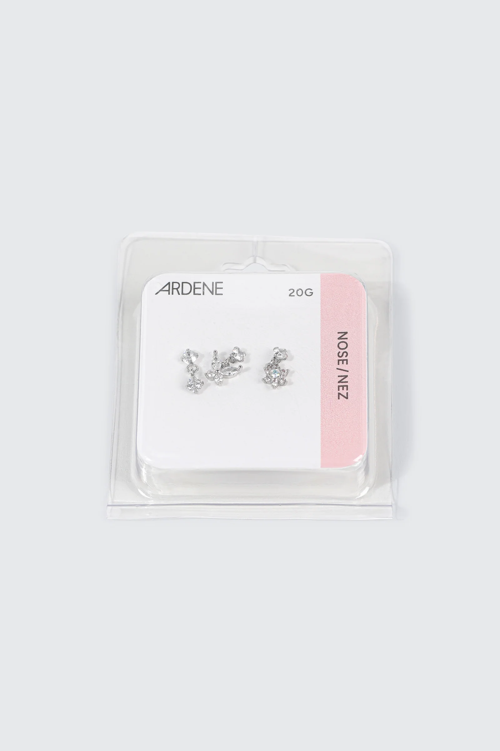 3 Pack Stainless Steel Dangle Nose Studs - Image 2