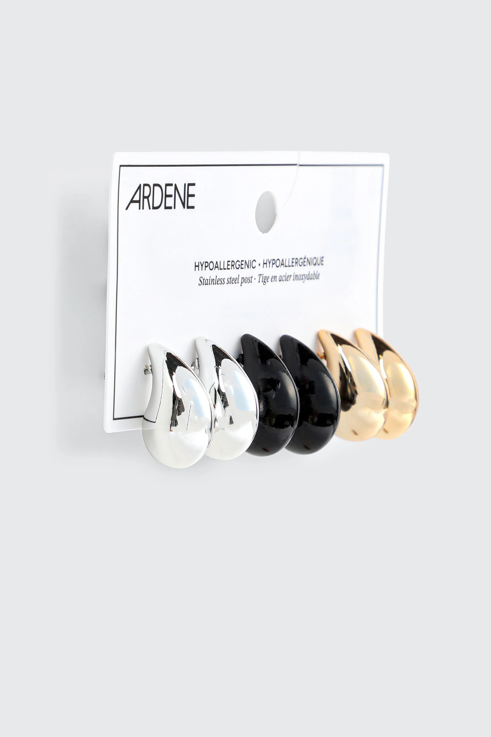 3-Pack Teardrop Stud Earrings - Image 2