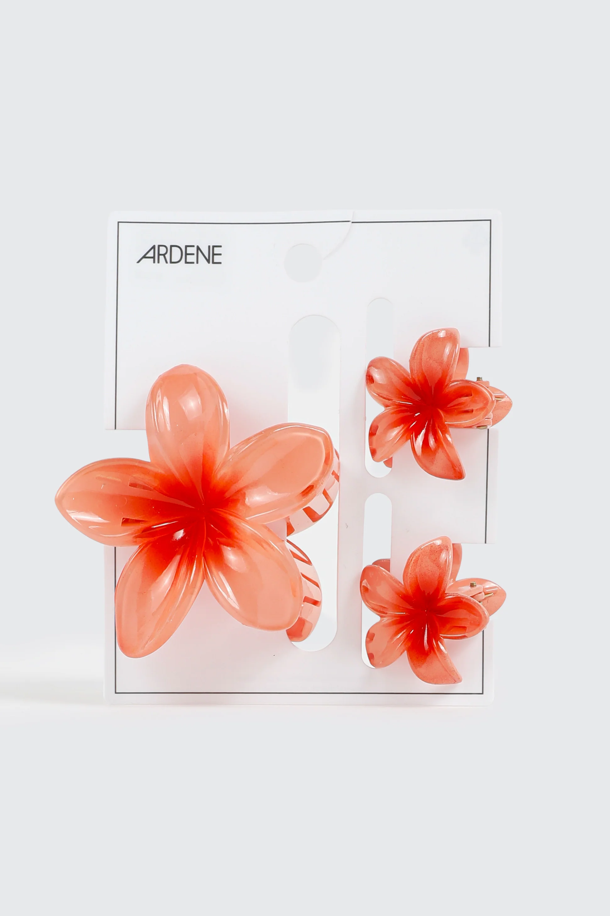 3-Pack Tropical Flower Hair Claws - Image 2