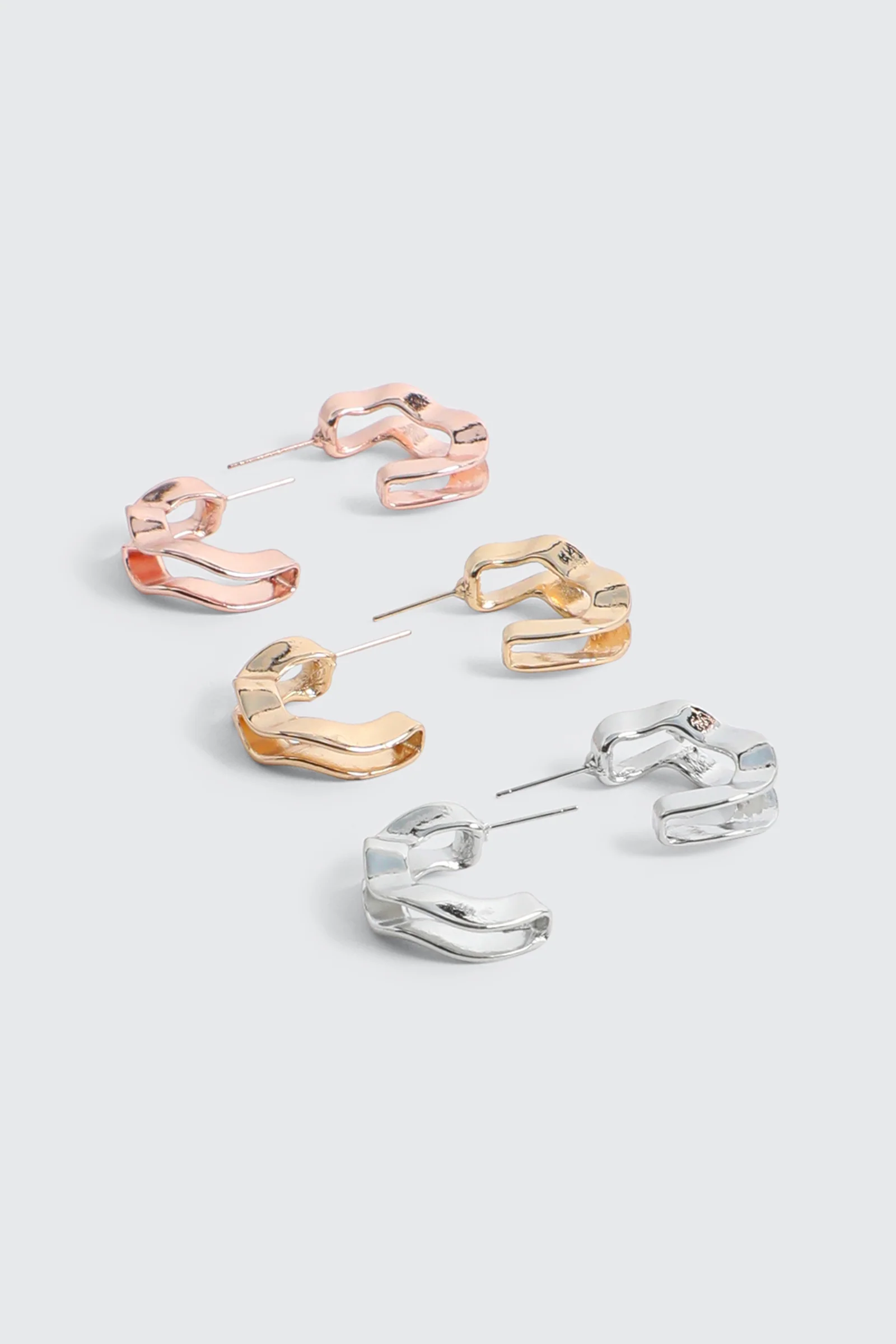 3-Pack Wavy Hoops - Image 2