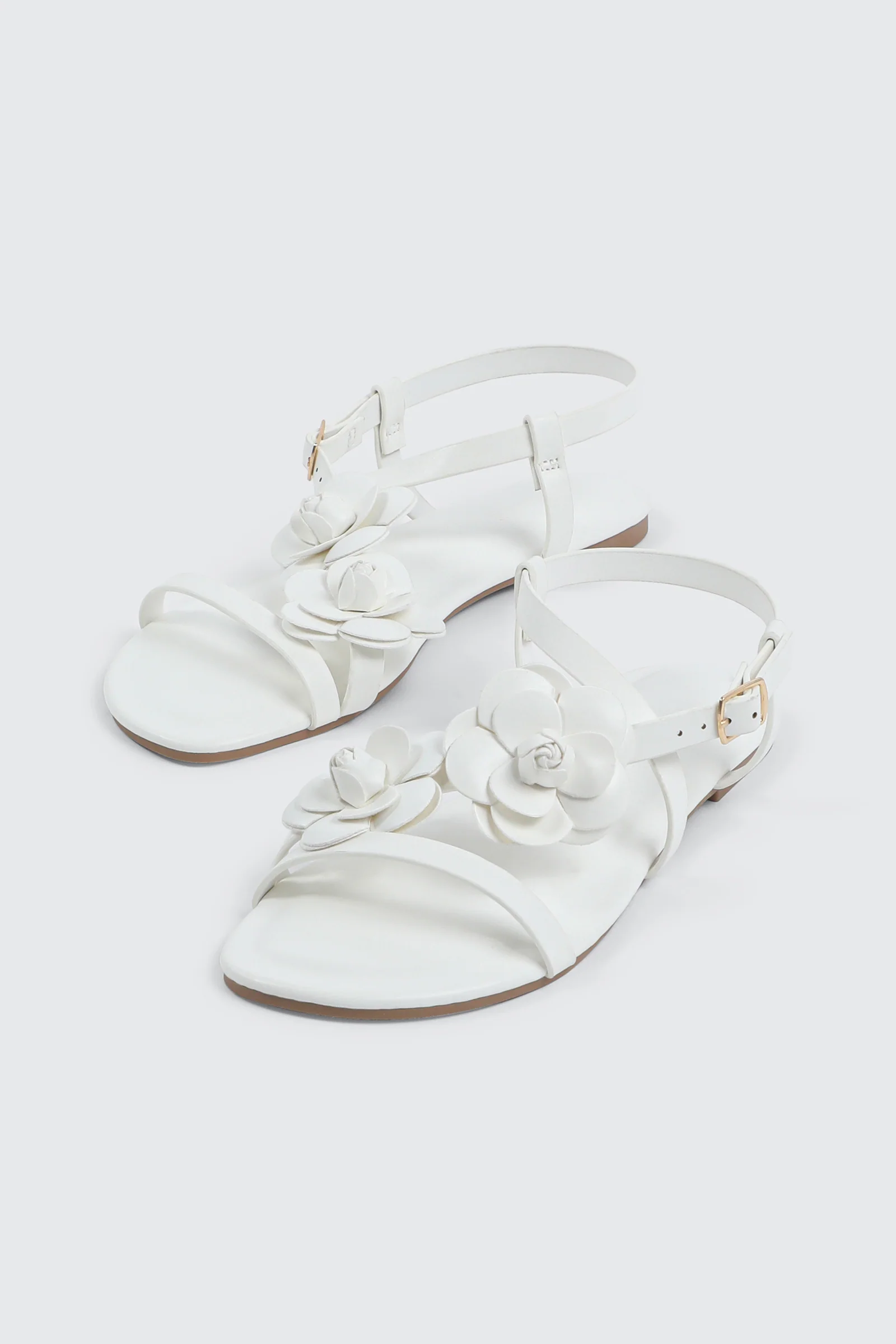 3D Floral Flat Sandals - Image 2