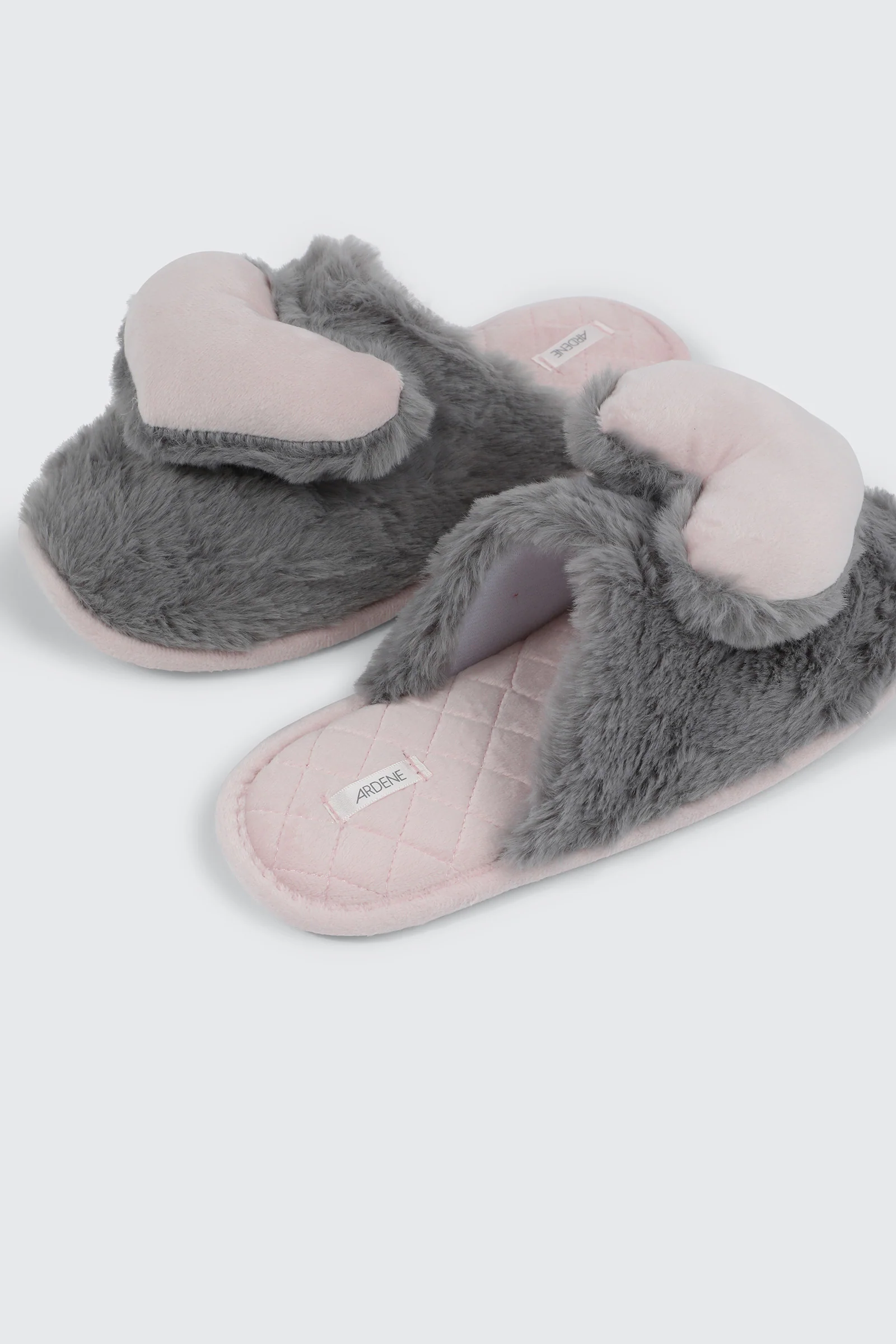 3D Heart Faux Fur Slippers - Image 3