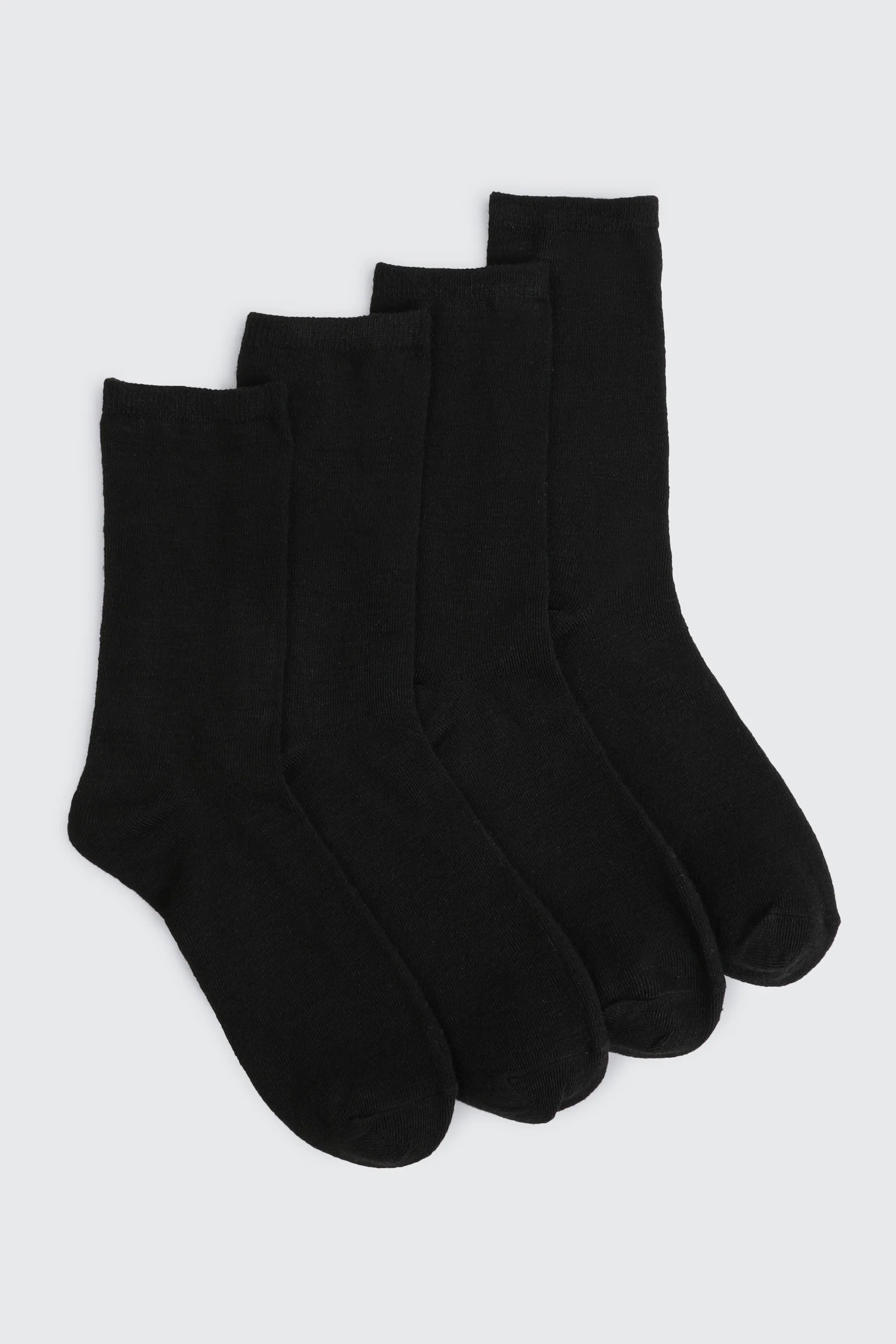 4-Pack Solid Crew Socks