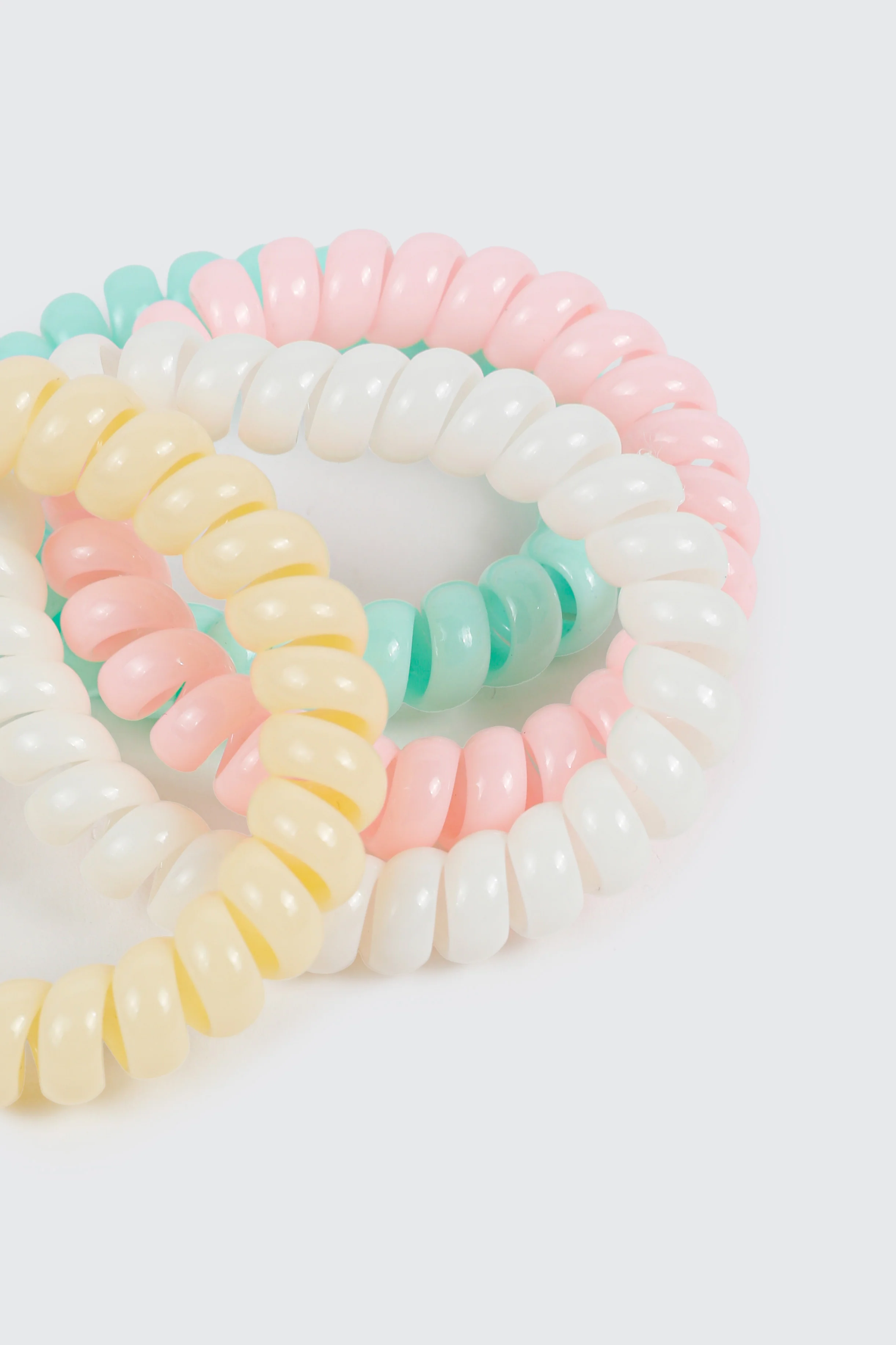 4-Pack Spiral Coil Hair Ties - Image 2