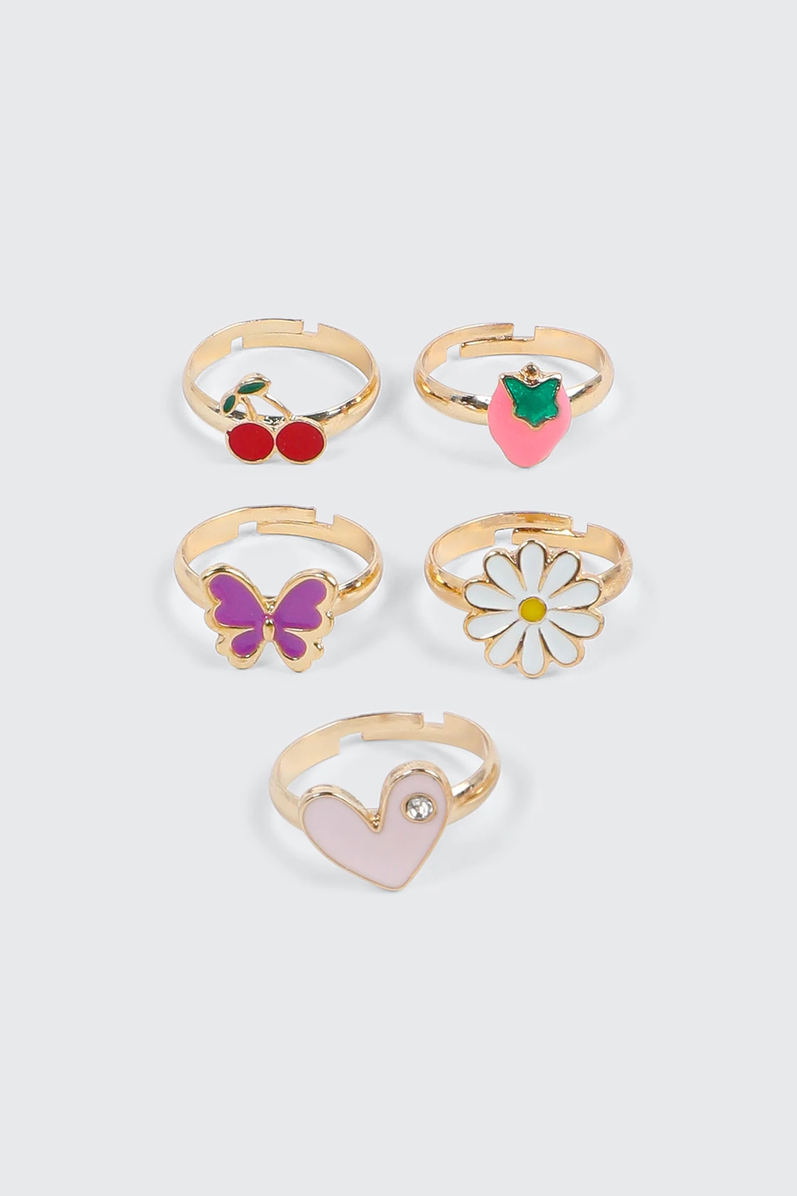 5-Pack Strawberry Ring Set - Image 2