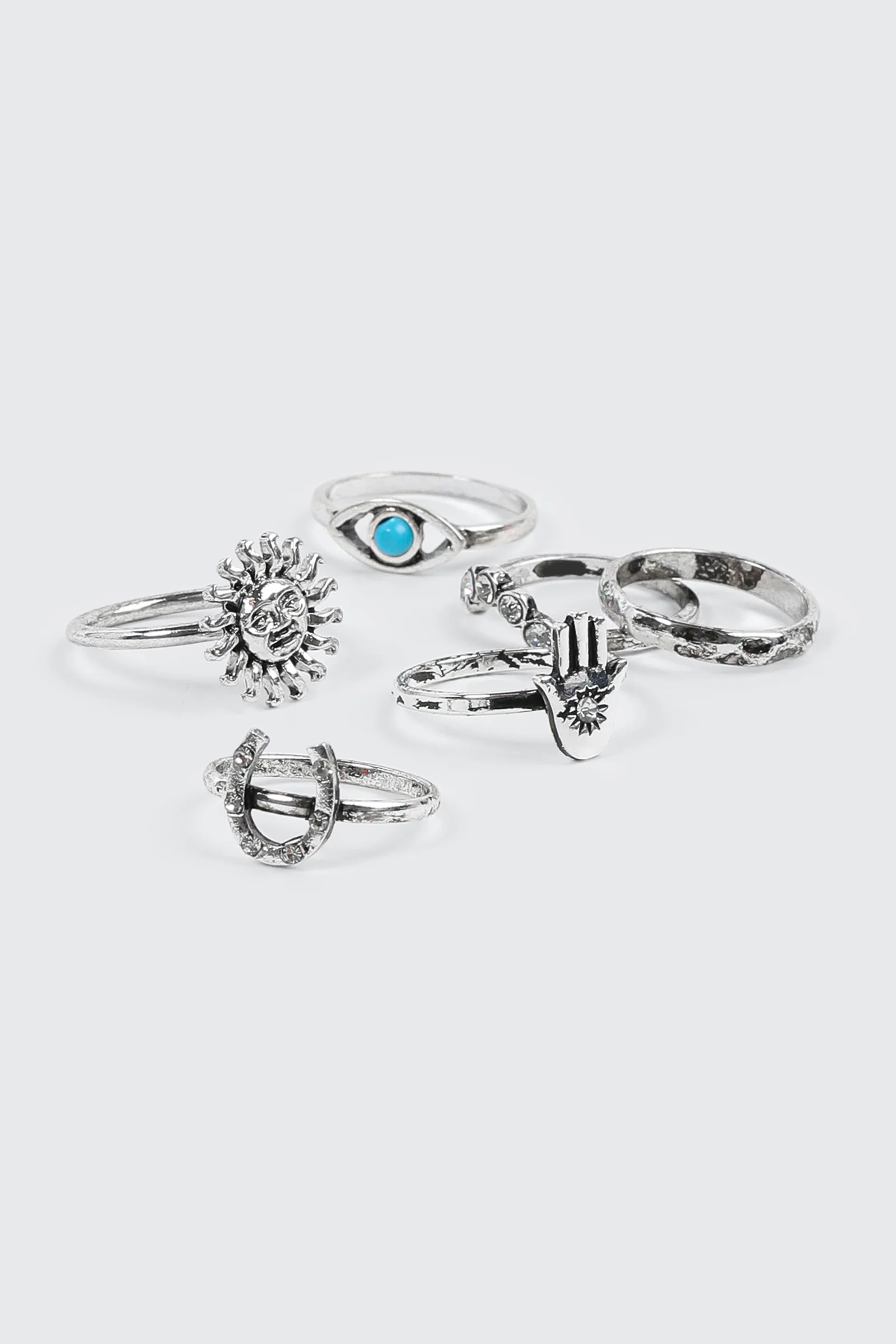 6-Pack Antique Silver Rings - Image 2